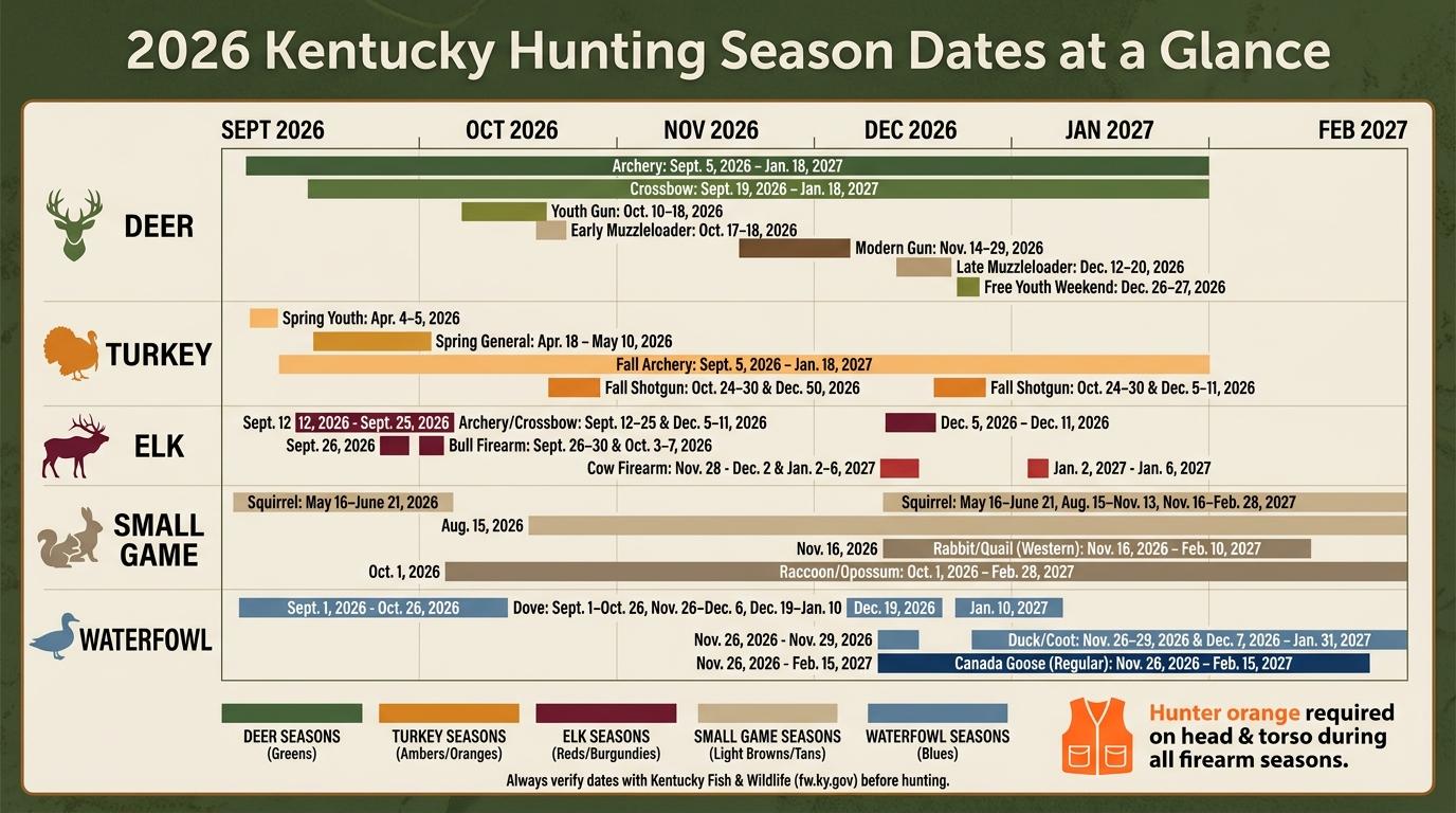 2026 Kentucky Hunting Season Dates at a Glance