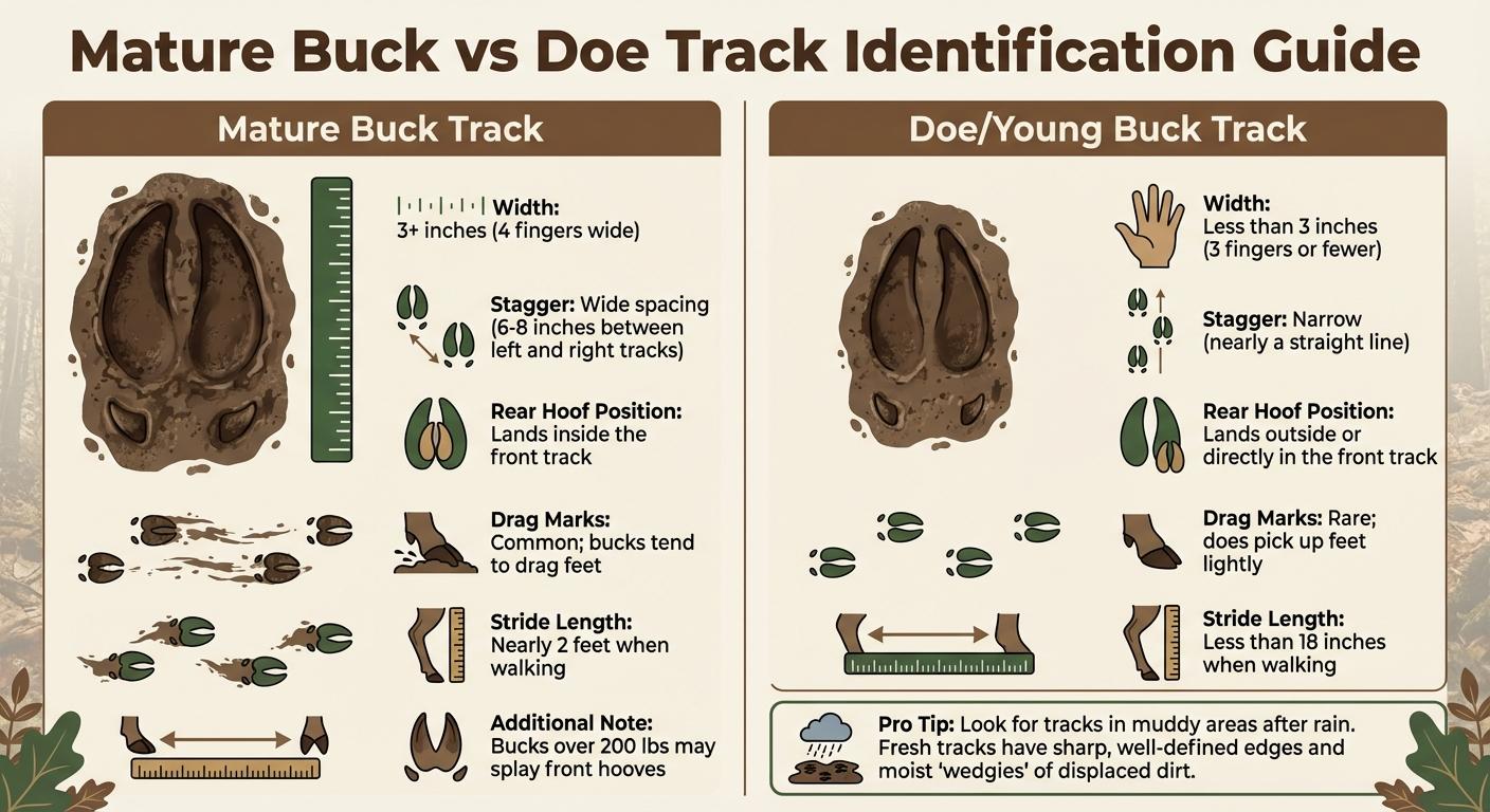 How to Identify Mature Buck Tracks vs Doe Tracks in Kentucky
