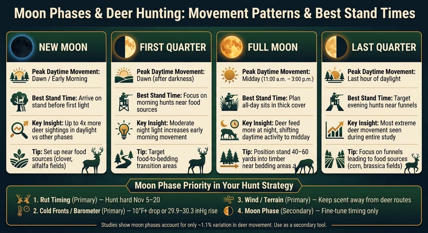Moon Phases & Deer Hunting: Movement Patterns & Best Stand Times
