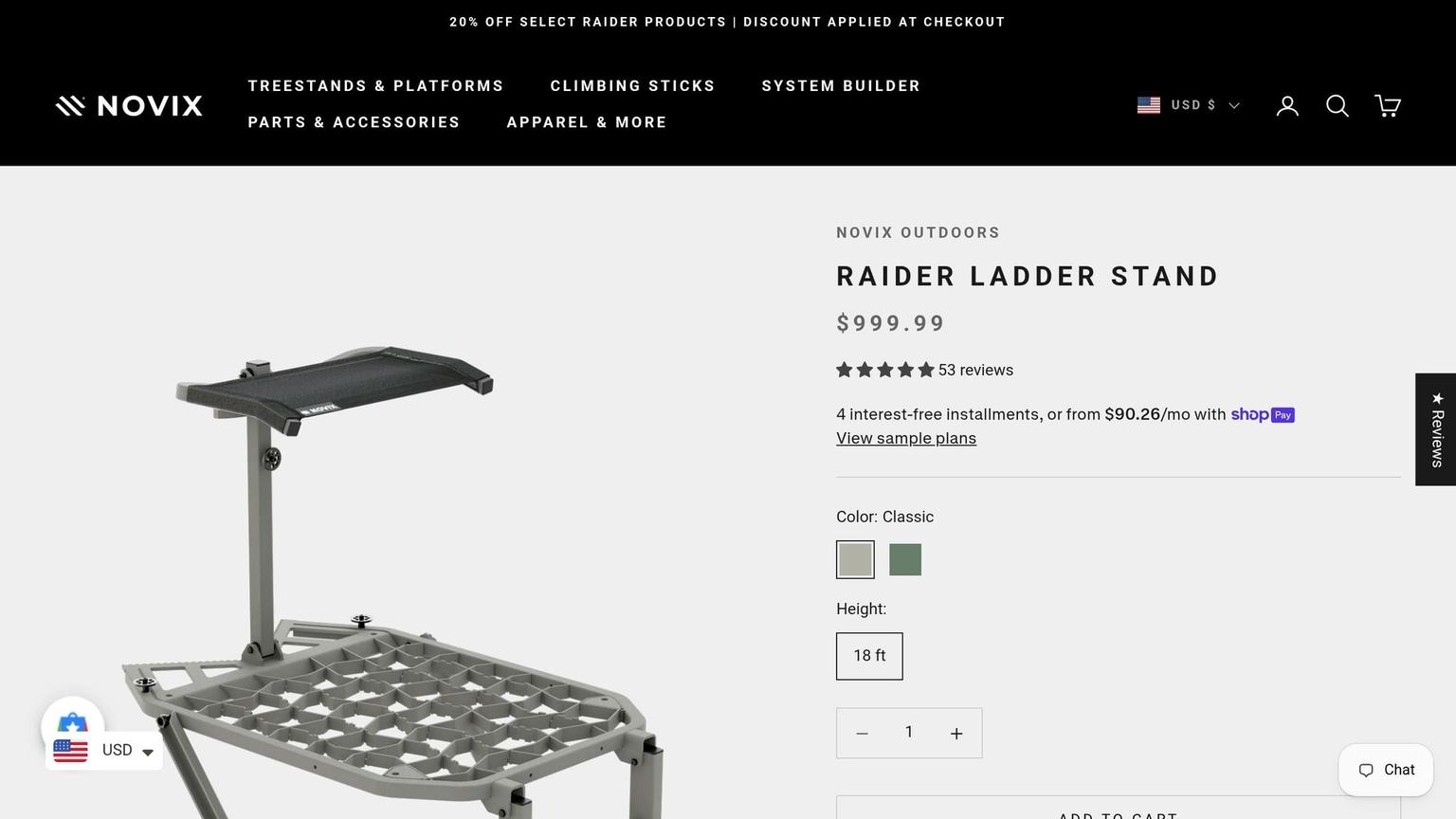 Novix Raider Ladder Stand