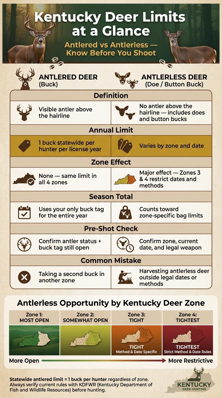 Kentucky Deer Hunting: Antlered vs Antlerless Limits by Zone