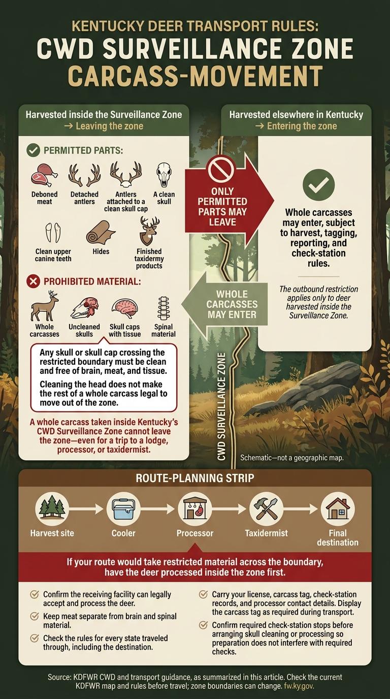Kentucky CWD Zones: Deer Transport Rules