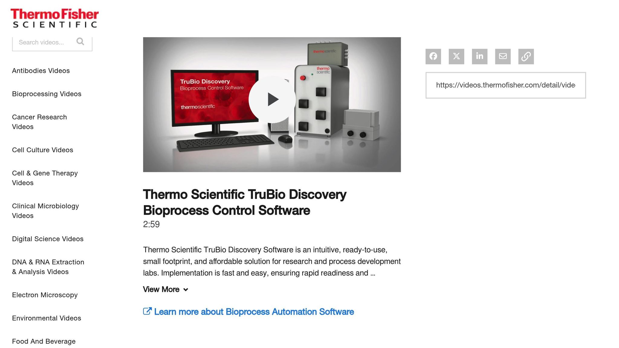 Thermo Scientific TruBio Discovery Bioprocess Control Software
