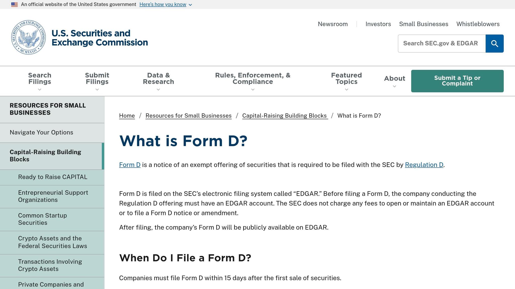 Form D