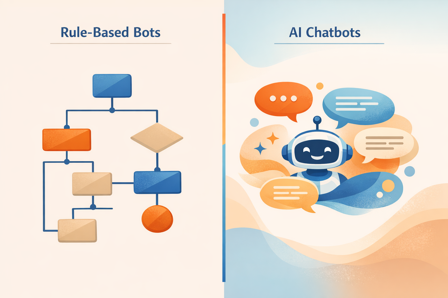 Rule-Based Bots vs AI Chatbots: Key Differences Explained