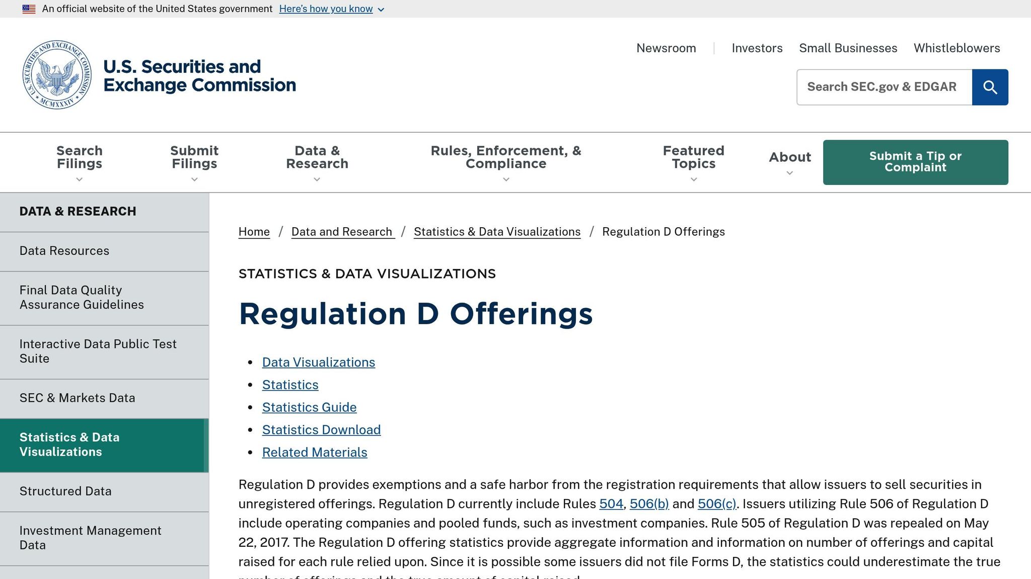 Regulation D
