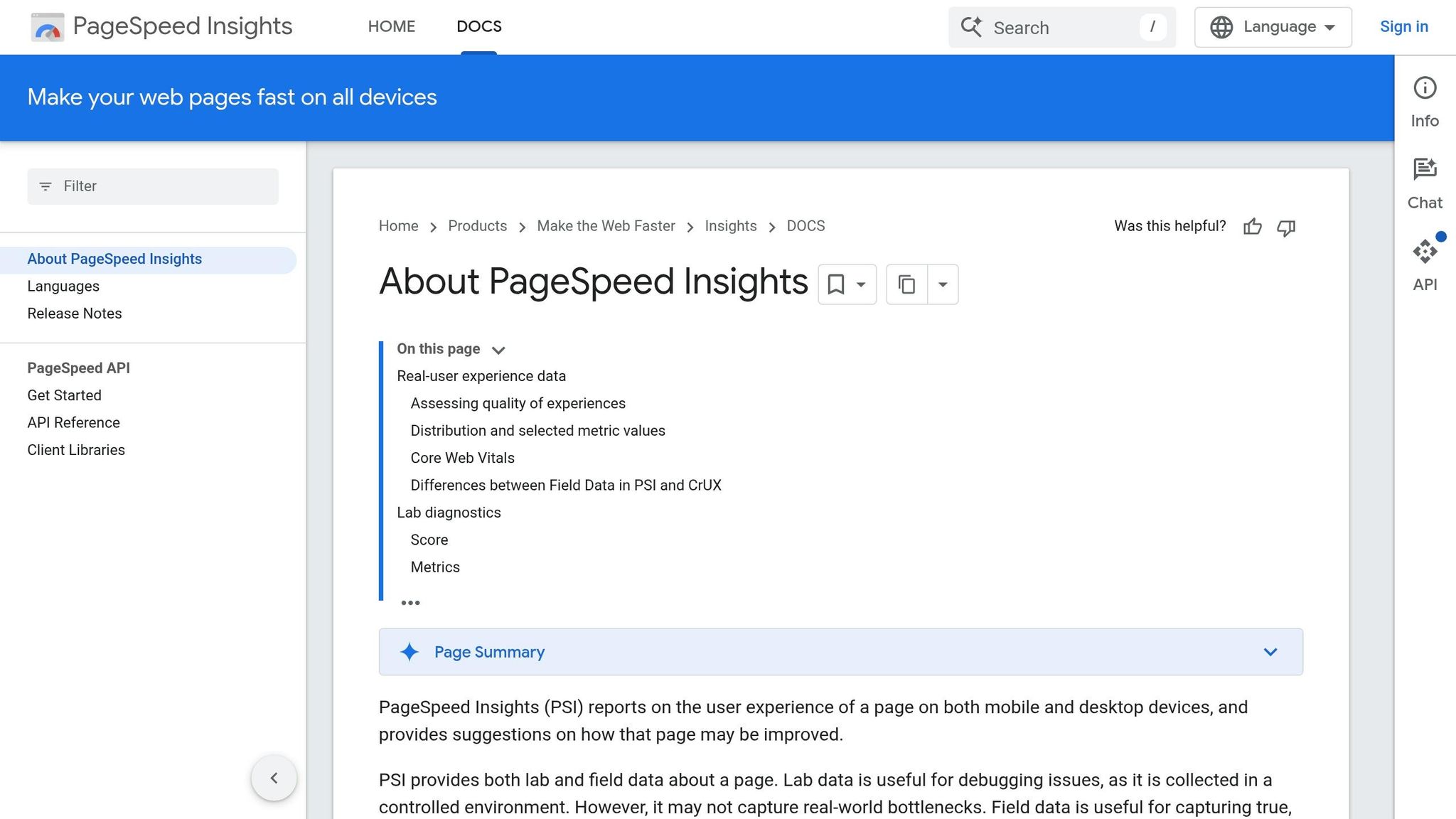 Google PageSpeed Insights