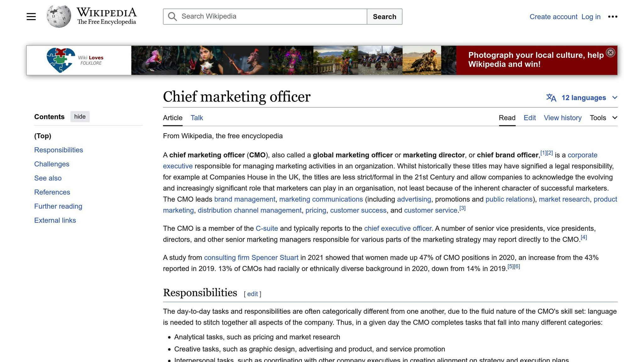 chief marketing officer