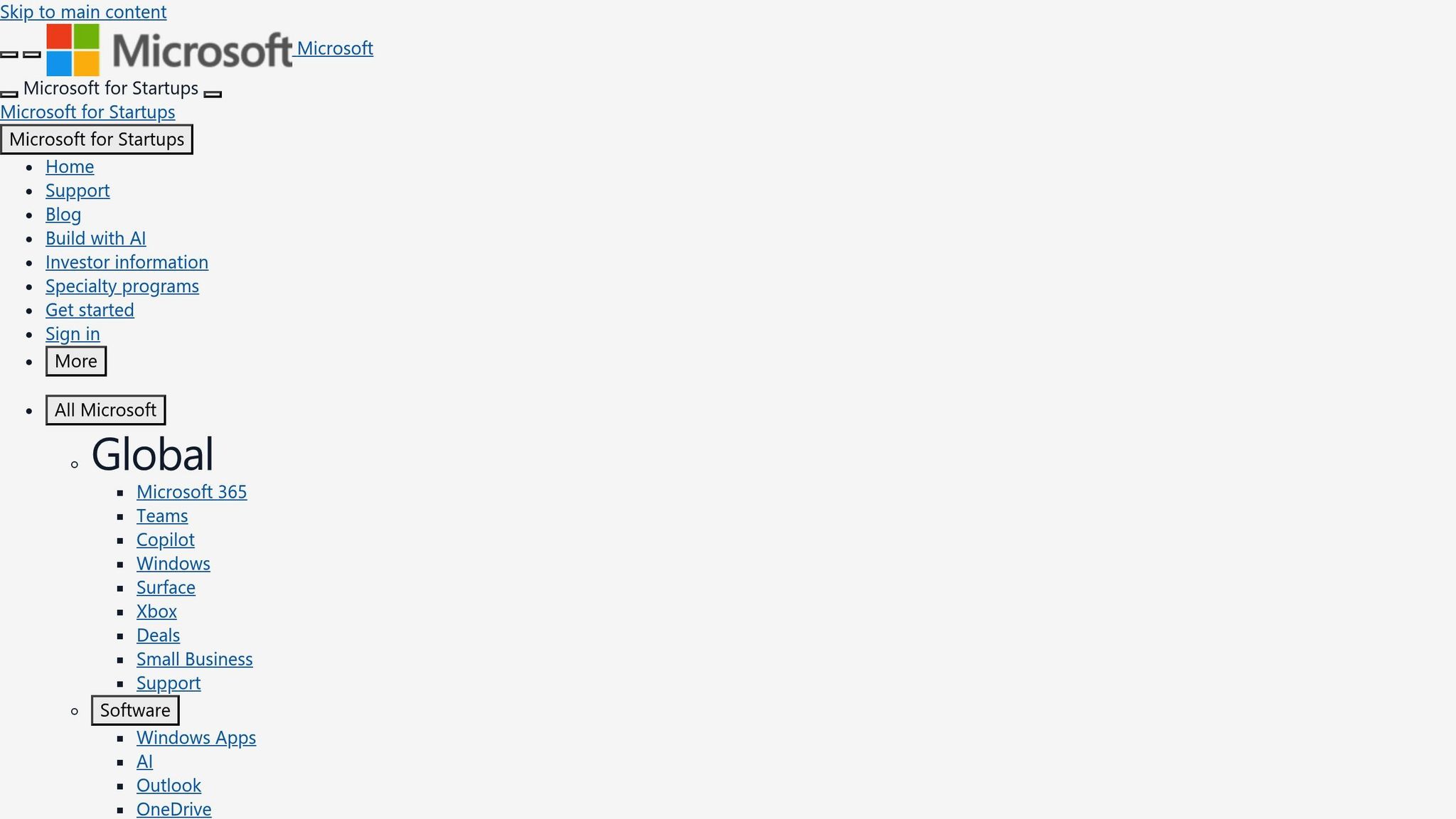 Microsoft for Startups