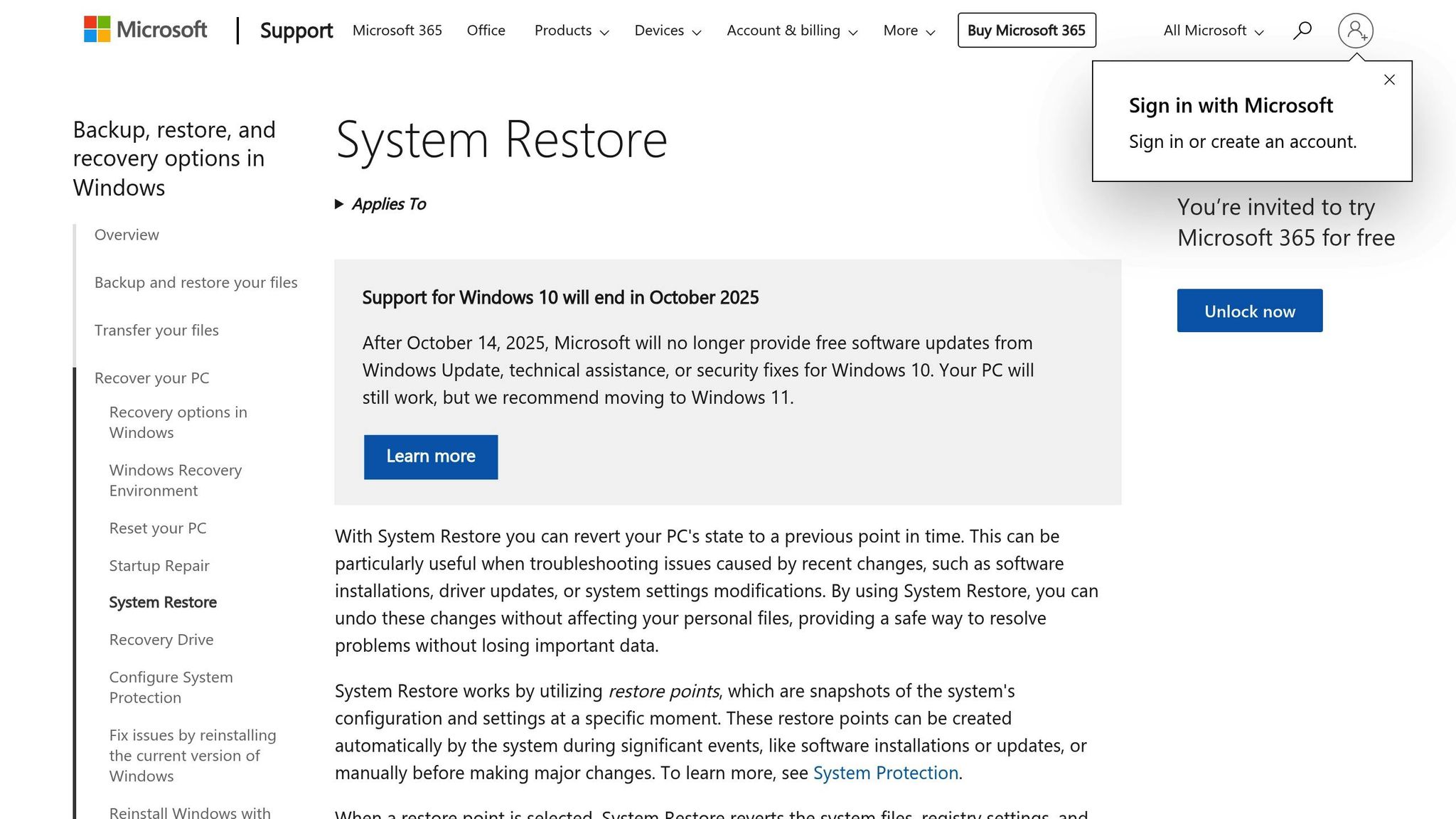 System Restore