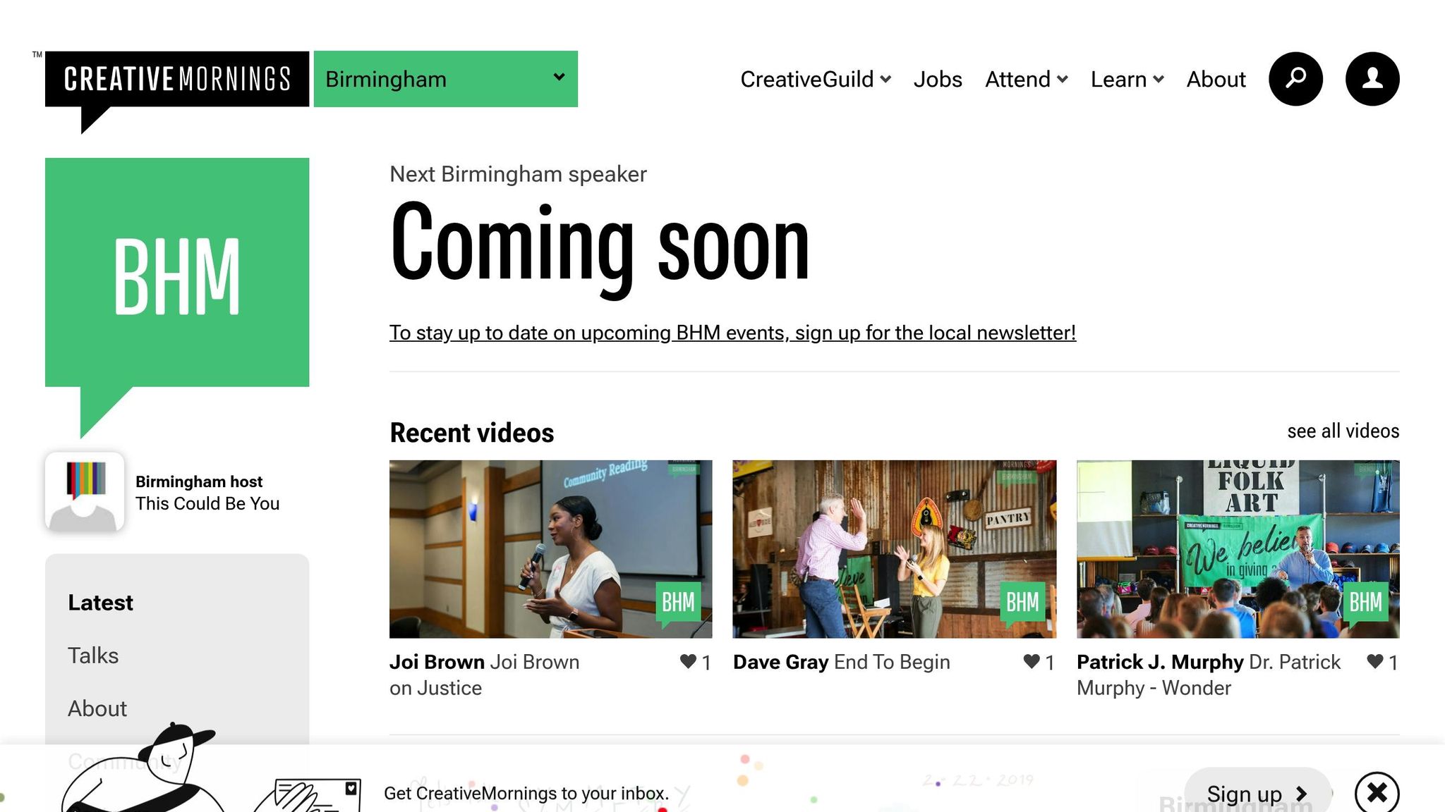CreativeMornings Birmingham