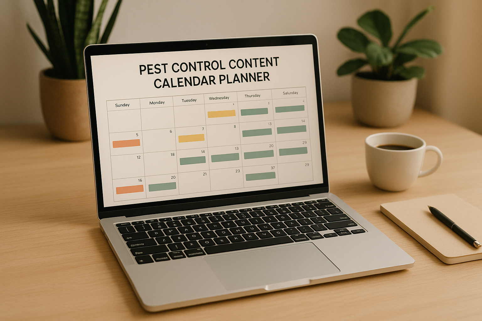 Pest Control Content Calendar Planner