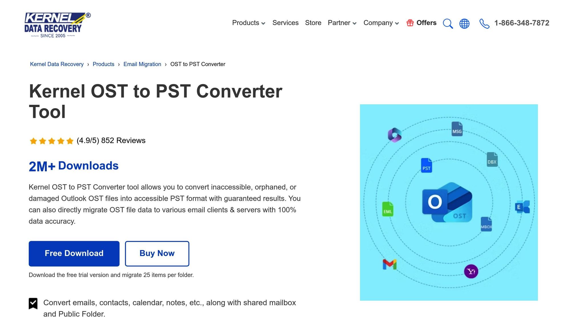 Kernel OST to PST Converter