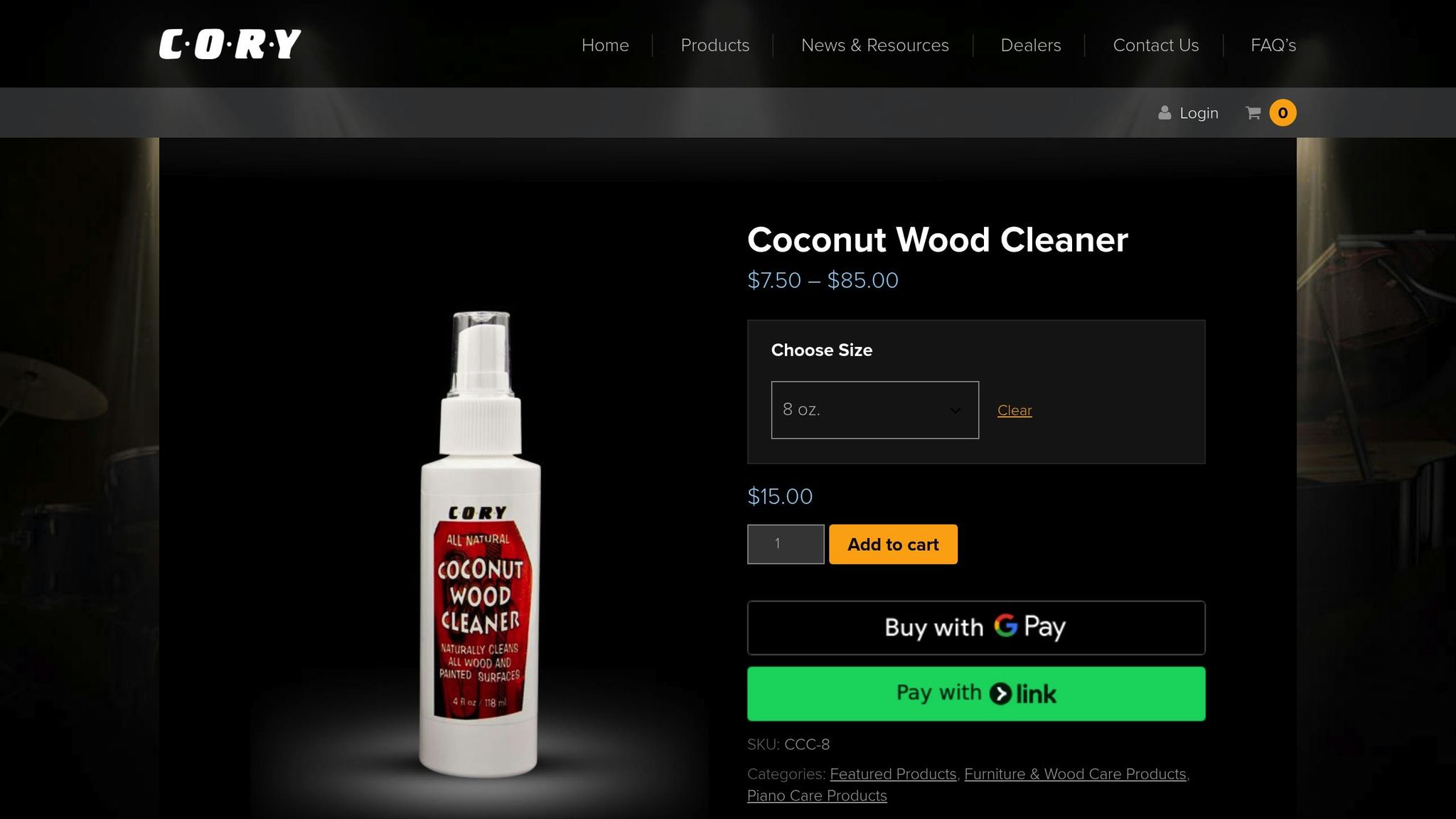 Cory Coconut Wood Cleaner