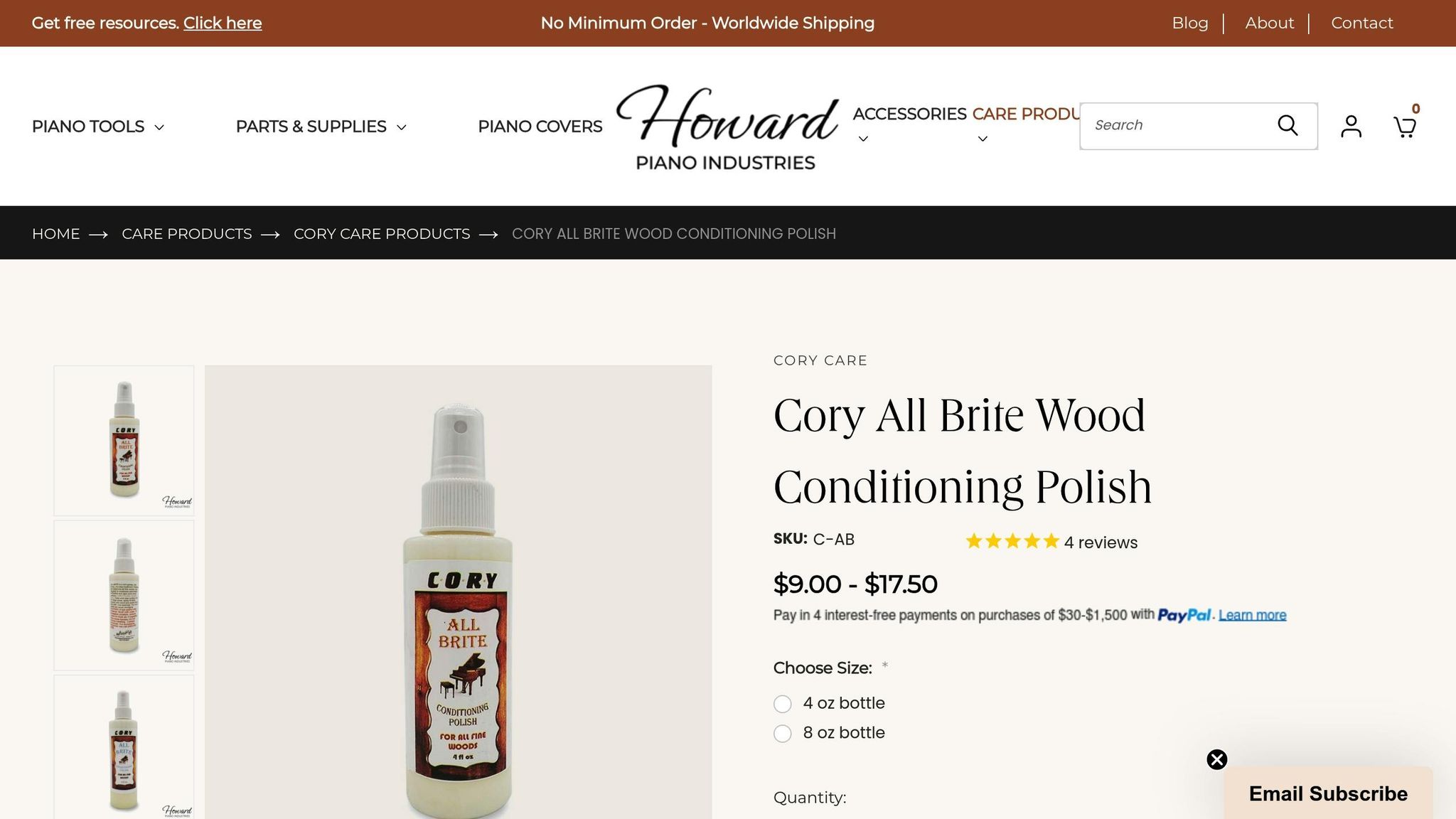 Cory All-Brite Wood Conditioner