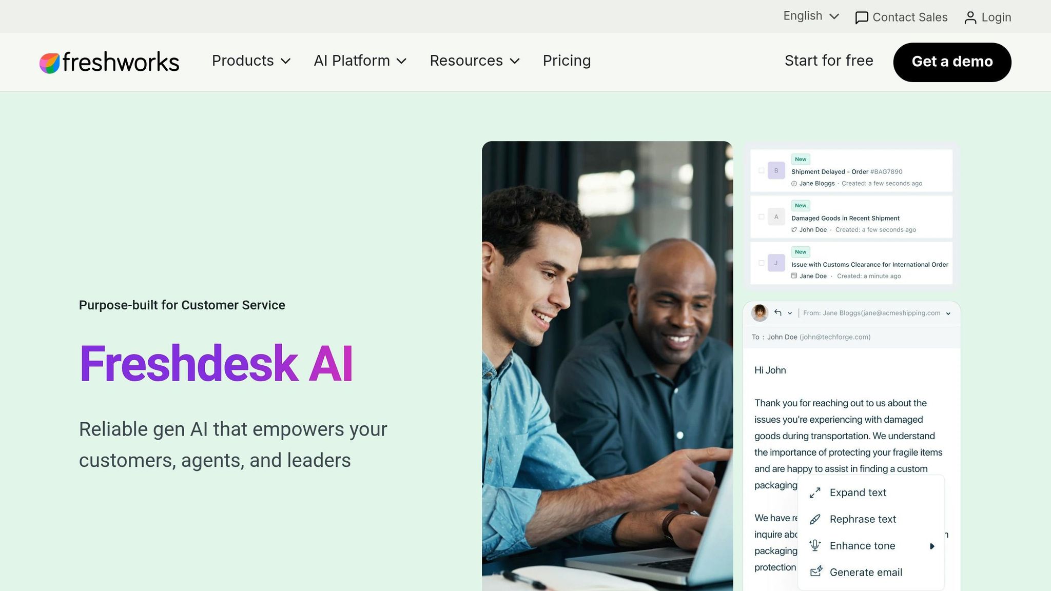 Freshdesk Freddy AI