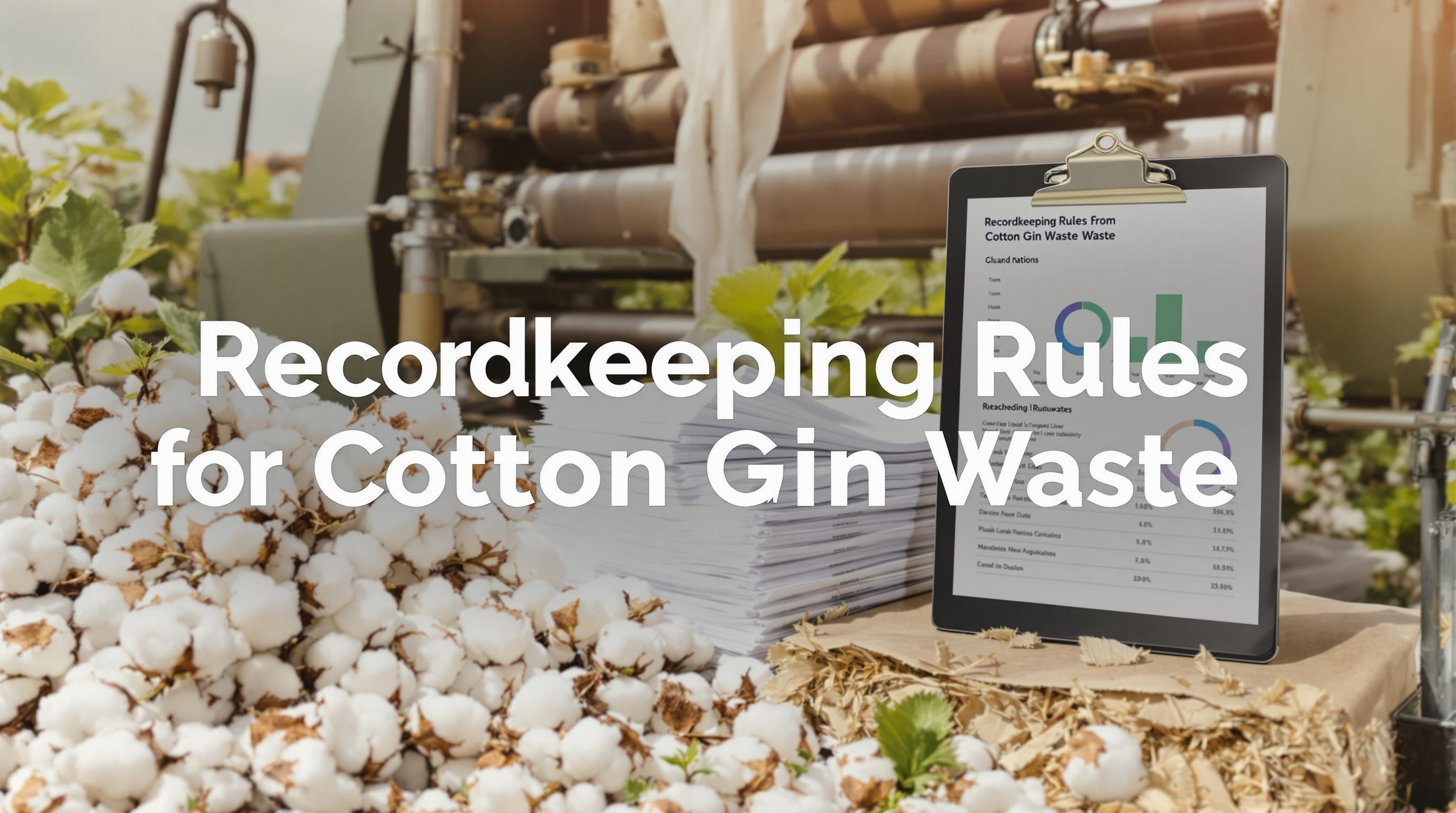 Recordkeeping Rules for Cotton Gin Waste