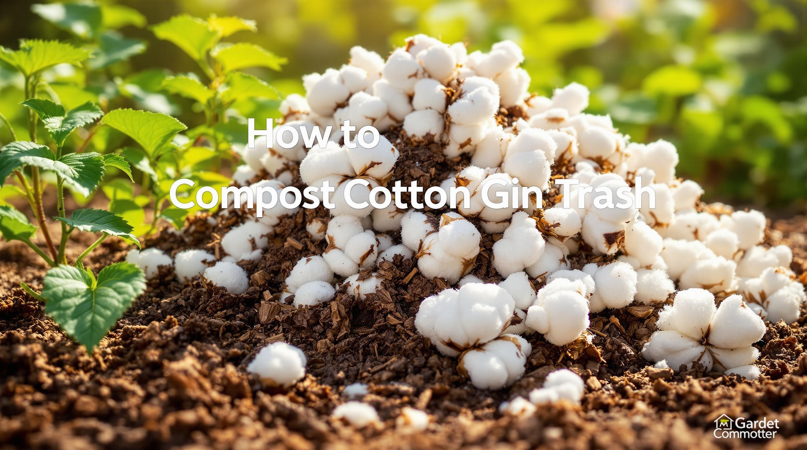 How to Compost Cotton Gin Trash