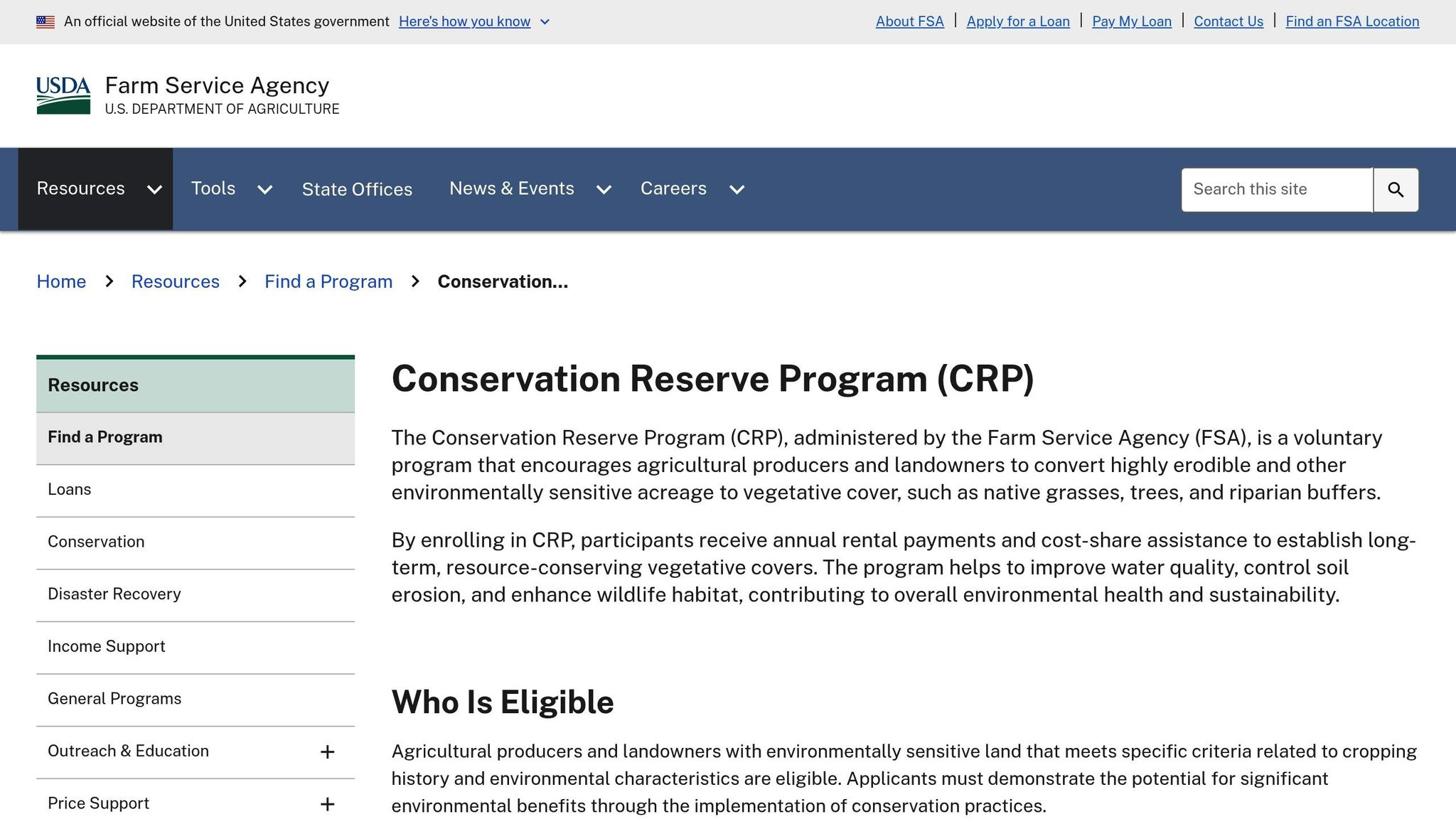 Conservation Reserve Program