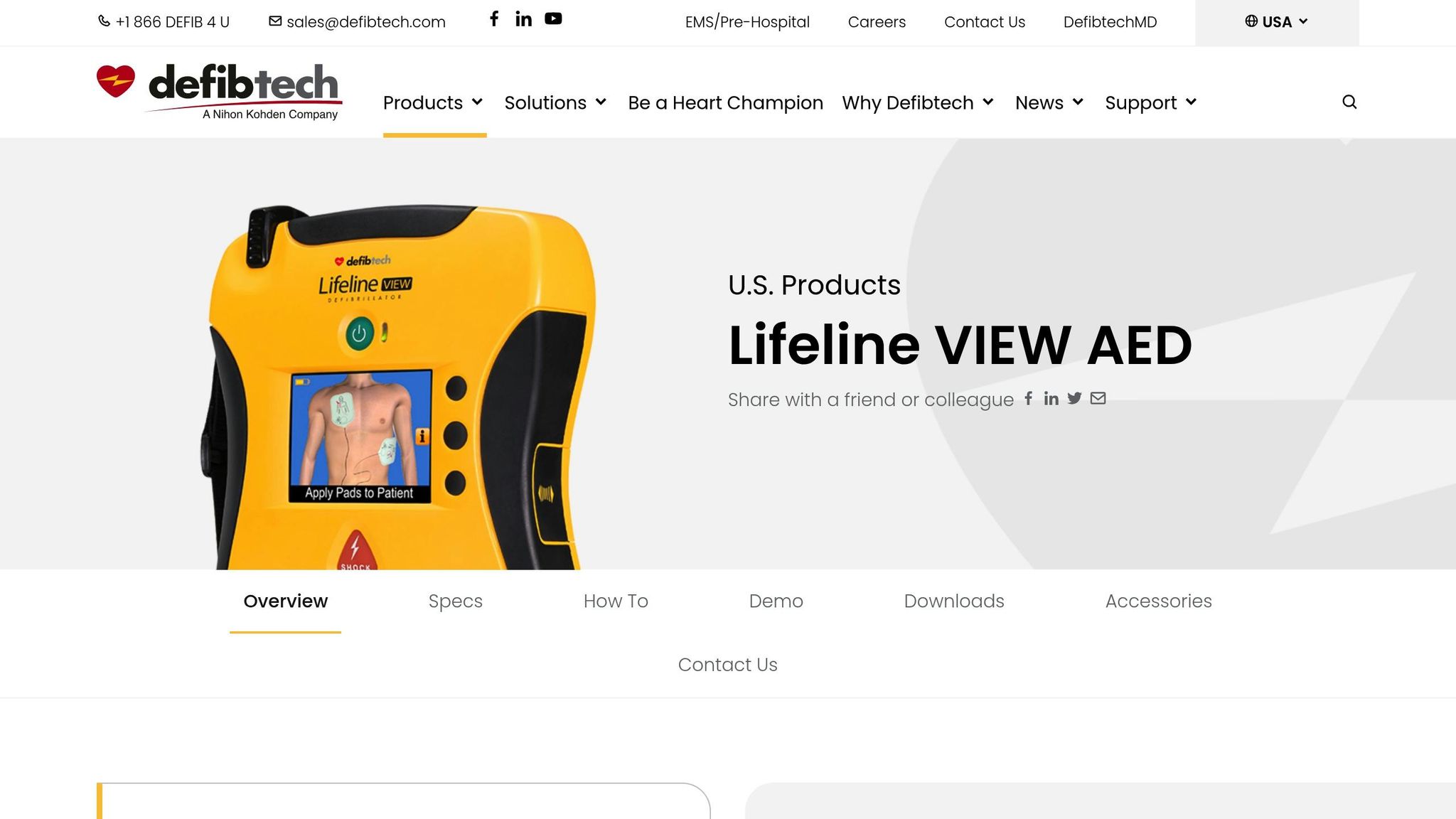Defibtech Lifeline View
