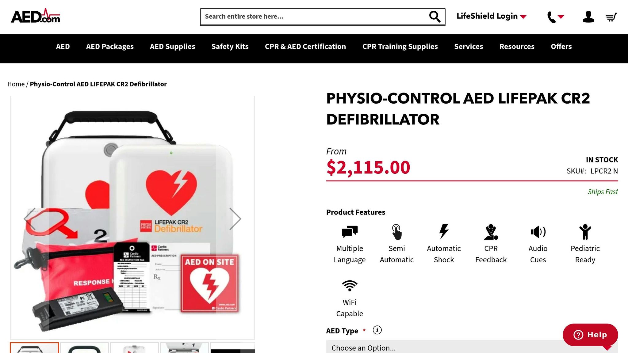 Physio-Control CR2