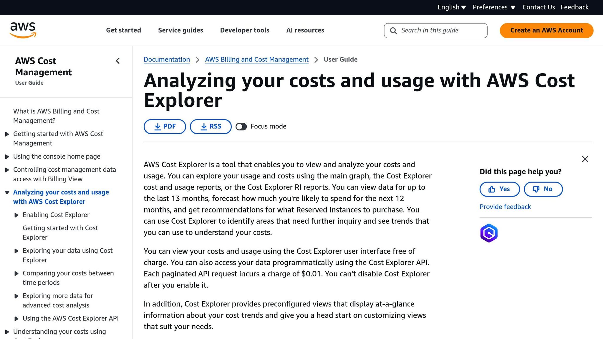 AWS Cost Explorer