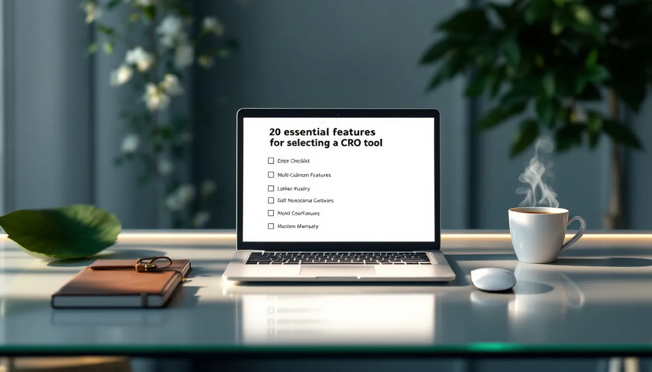 CRO Tool Selection Checklist: 20 Essential Features