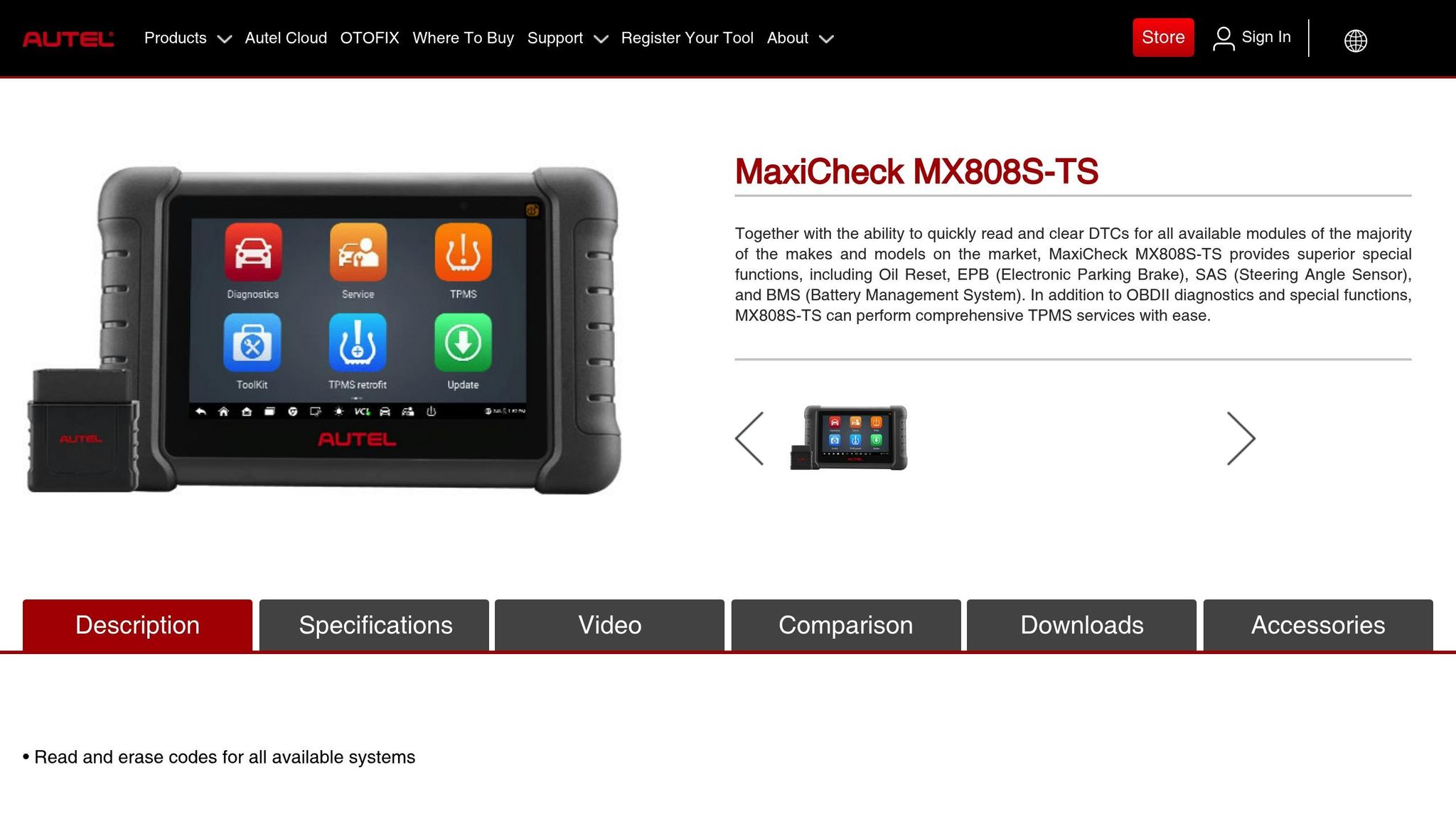 AUTEL MaxiCheck MX808S-TS