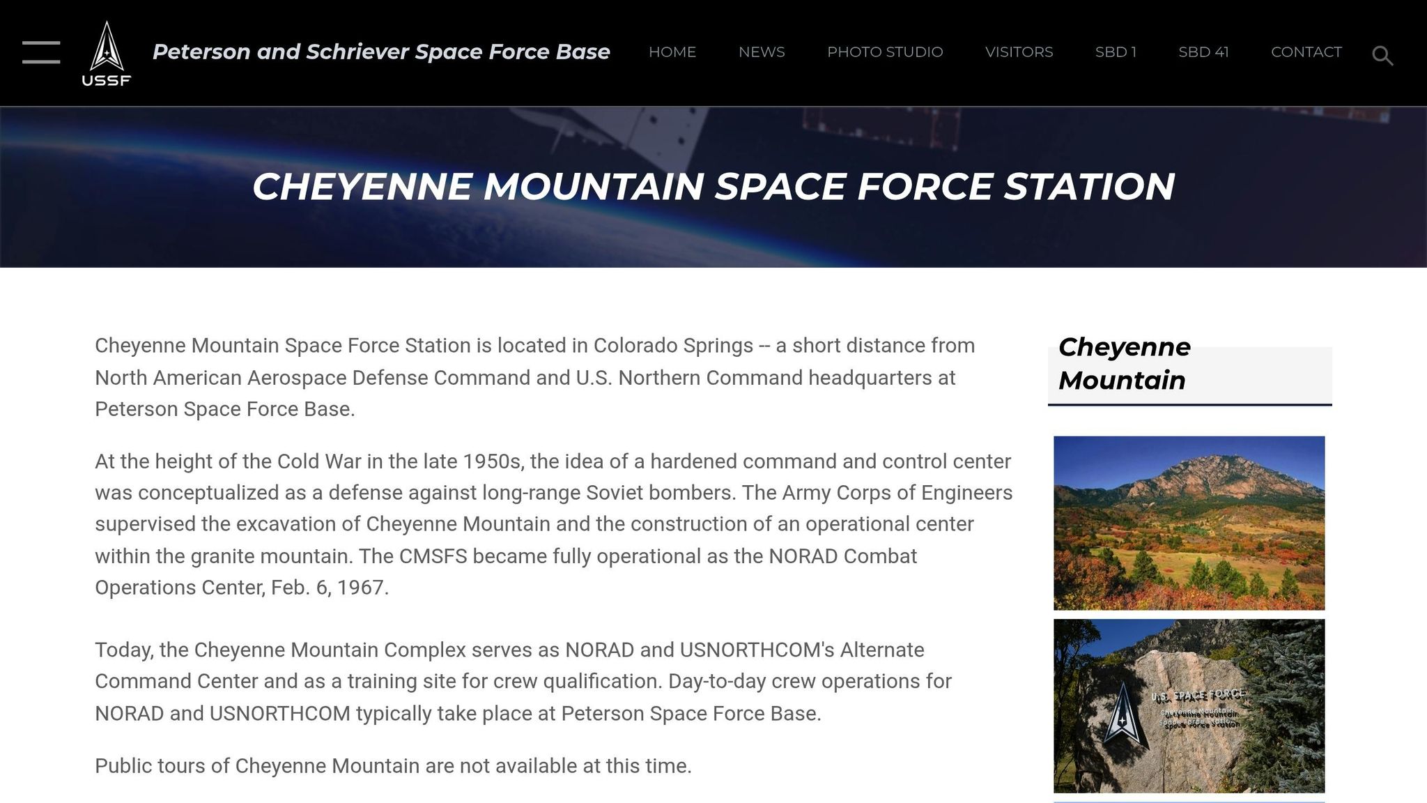 Cheyenne Mountain Space Force Station