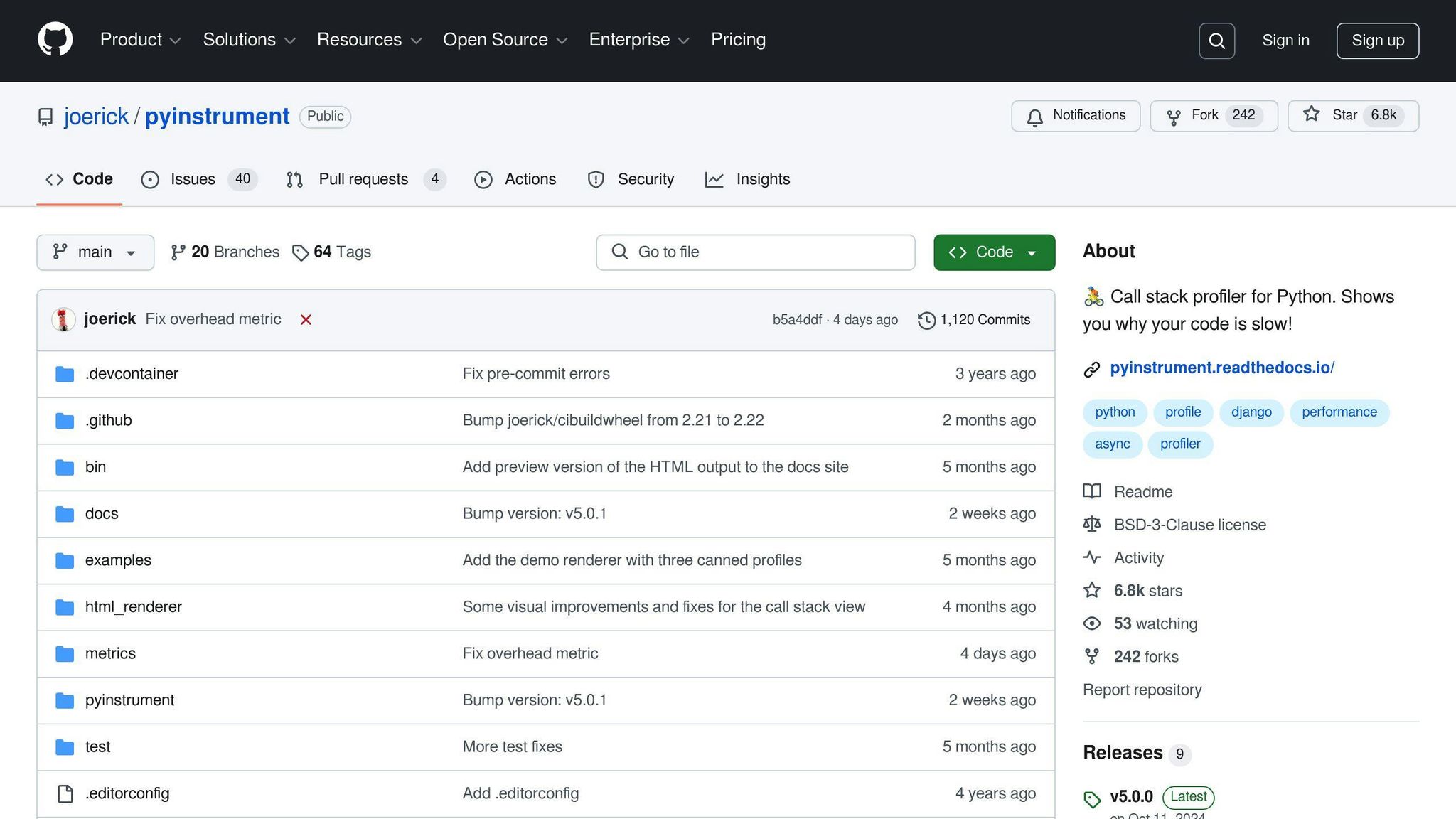 Pyinstrument