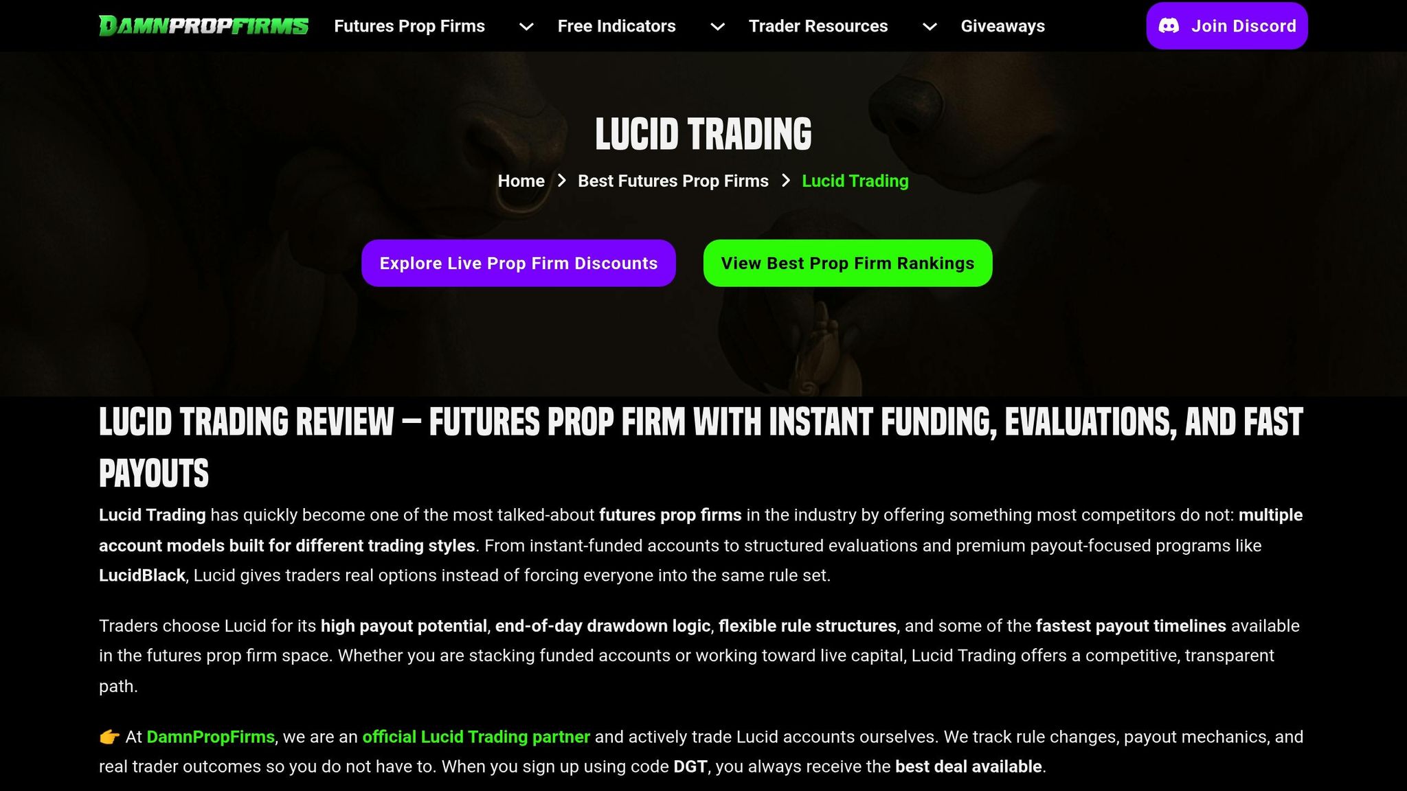 Lucid Trading (Instant Funding Available)