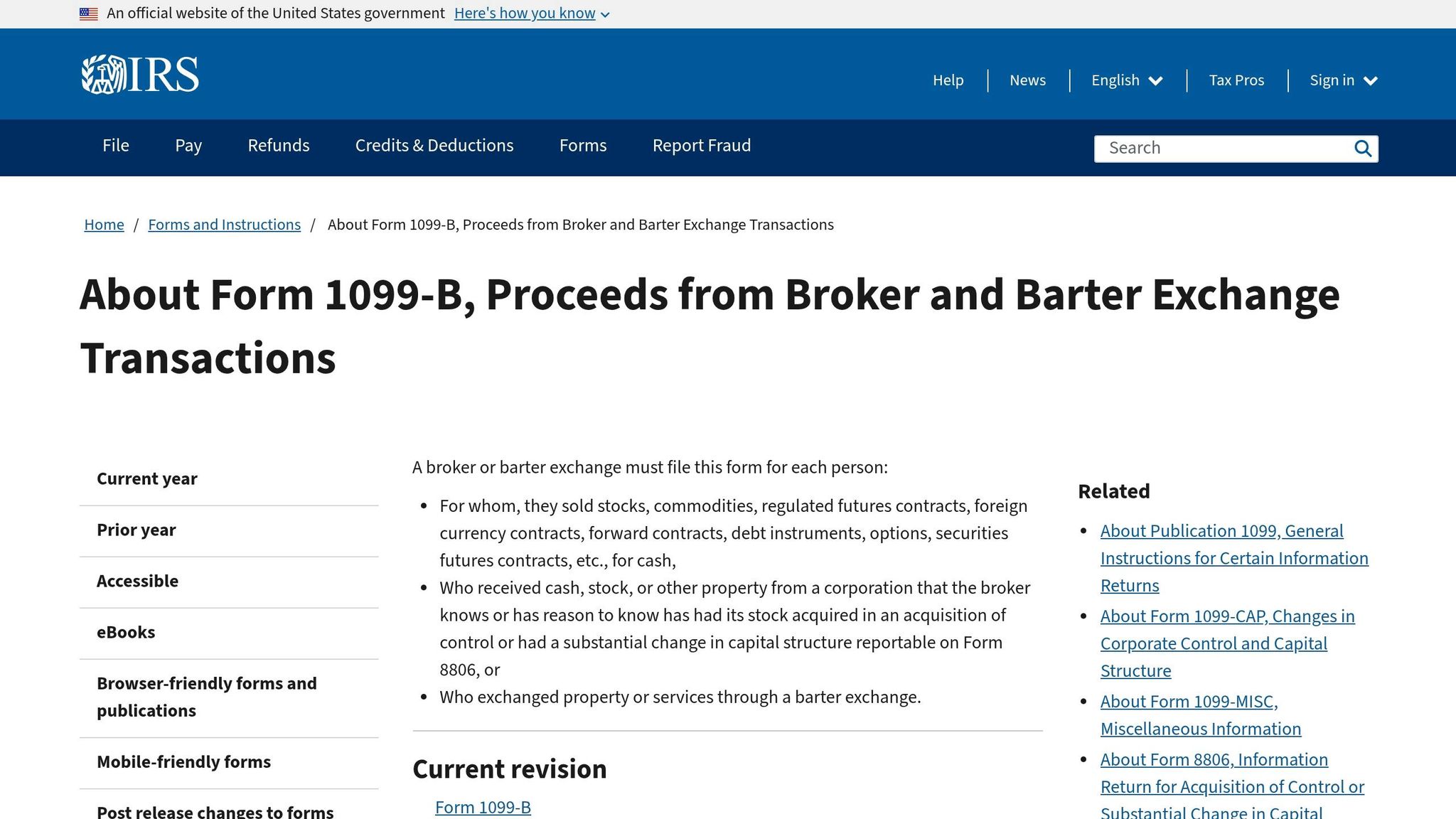 Form 1099-B