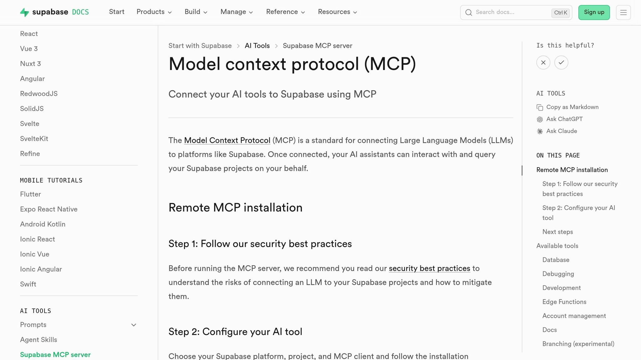 Supabase MCP