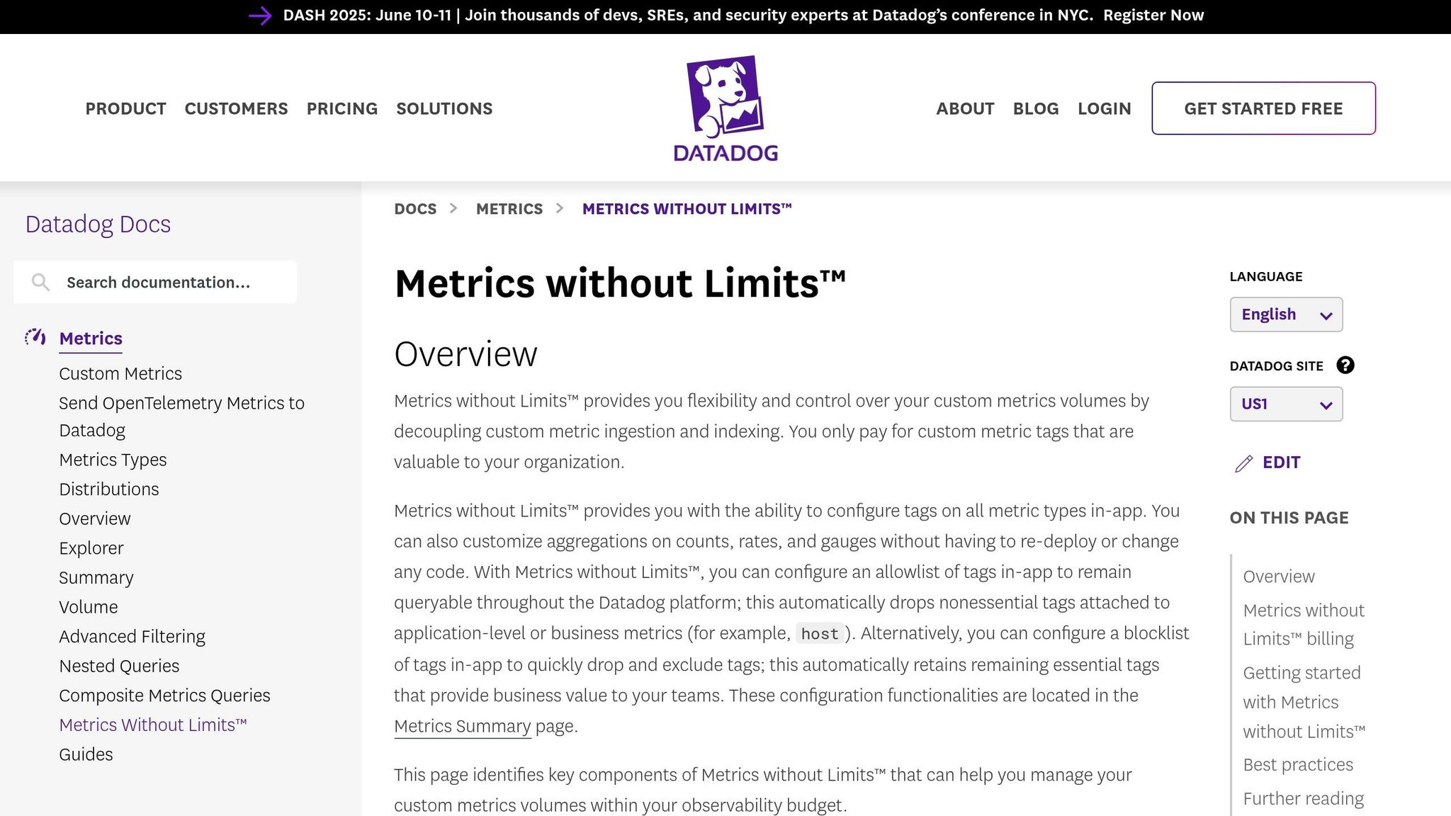 Metrics Without Limits