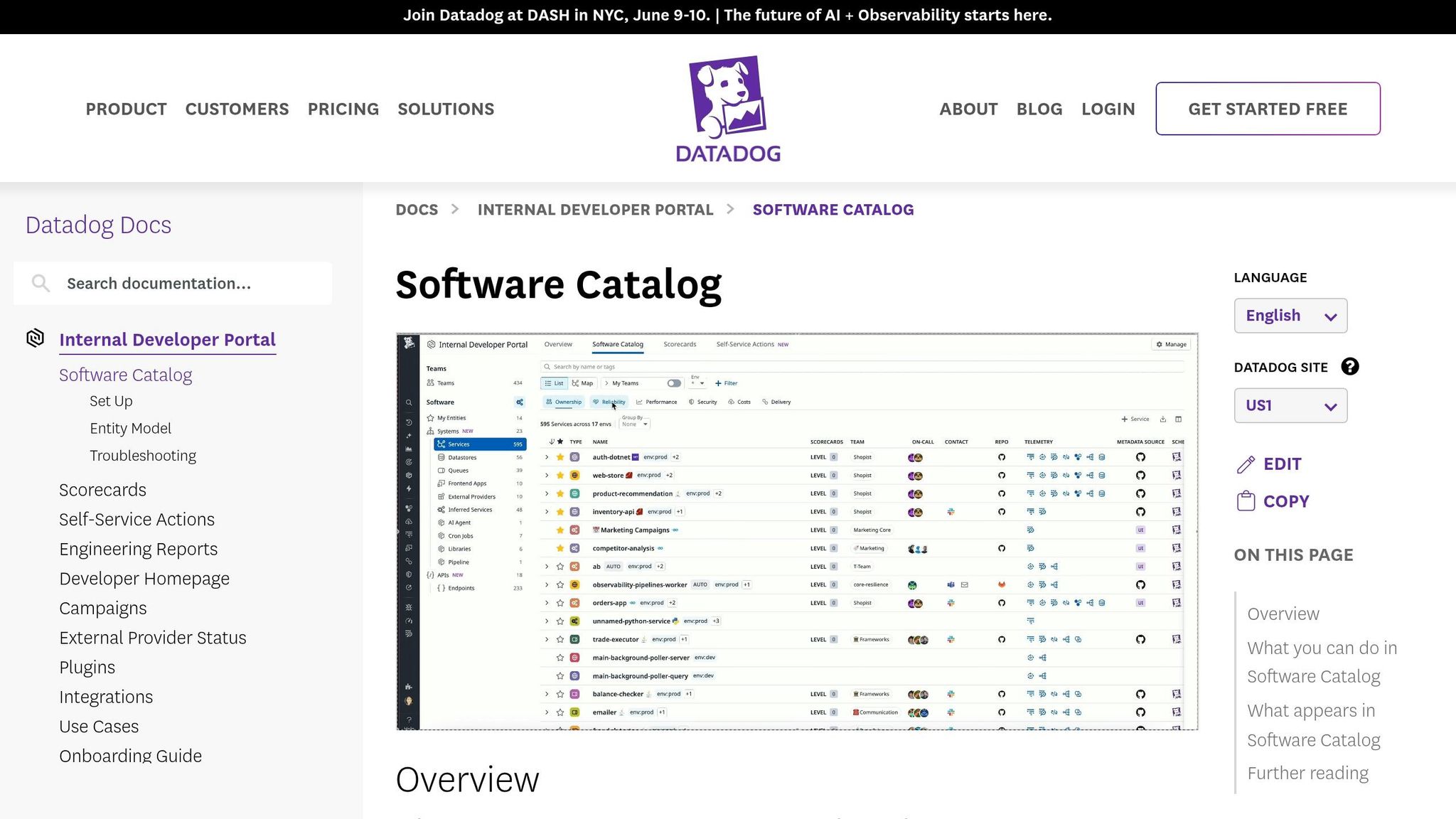 Software Catalog