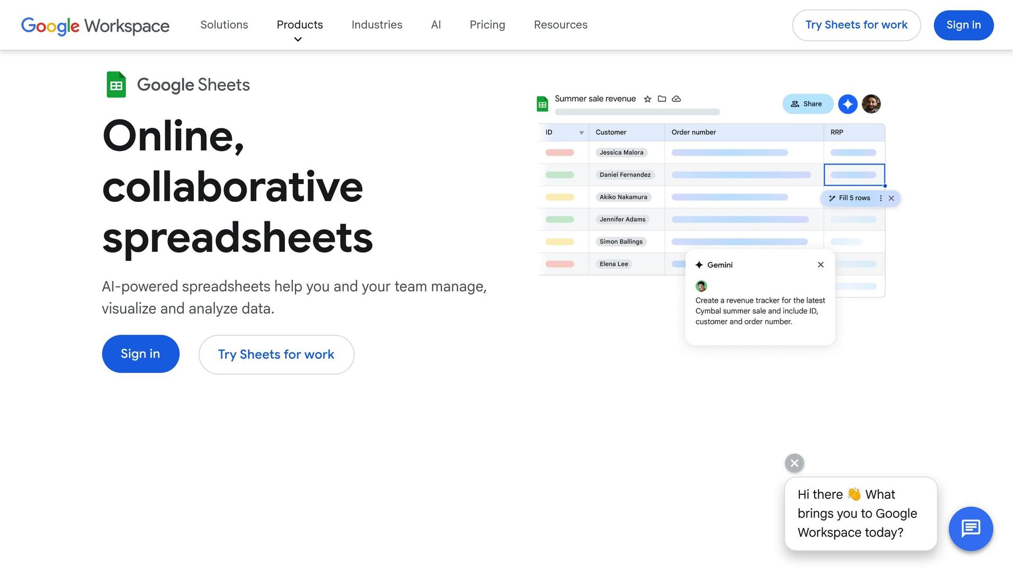 Google Sheets