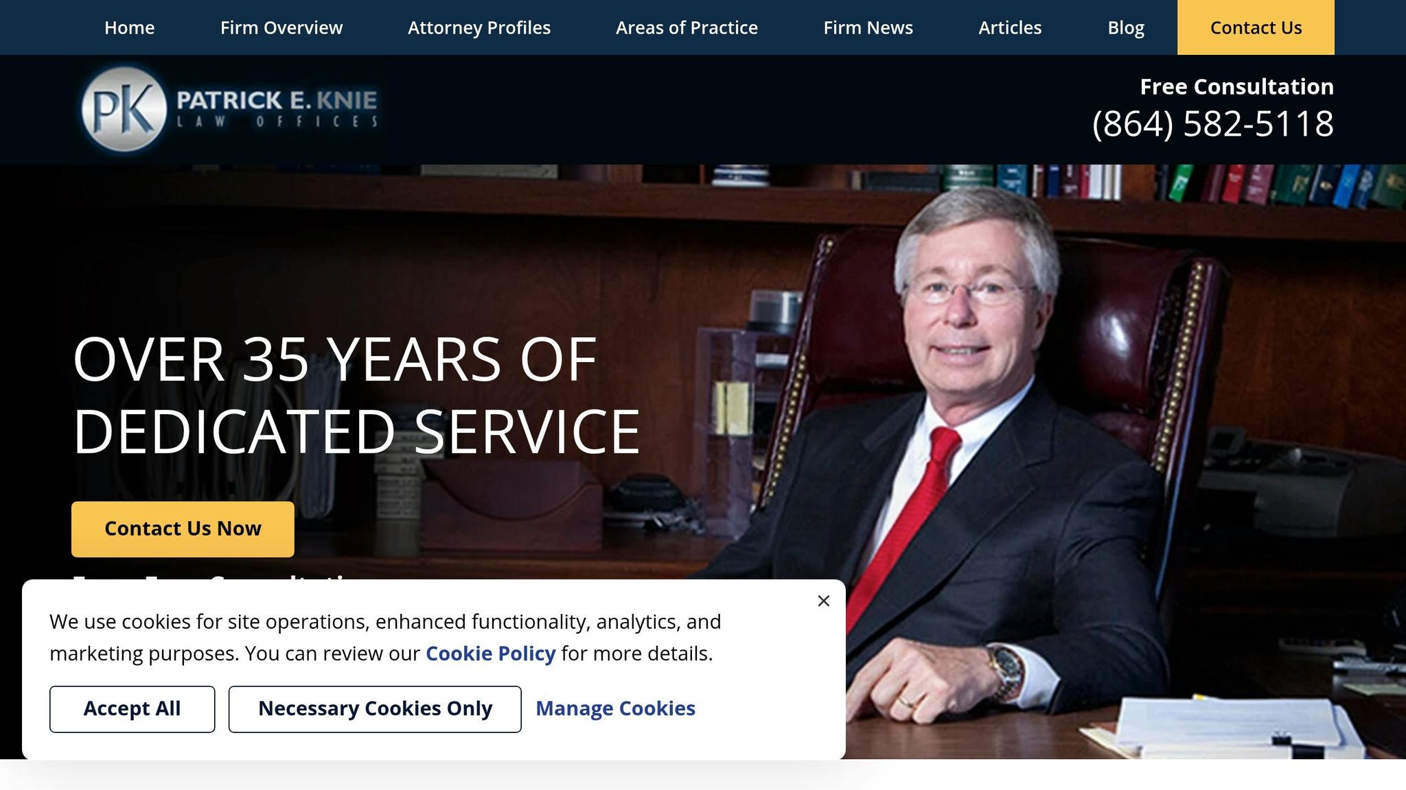 Best Personal Injury Lawyers in Spartanburg, SC (2026): 6 Top Firms Compared 3 Patrick E. Knie Law Offices