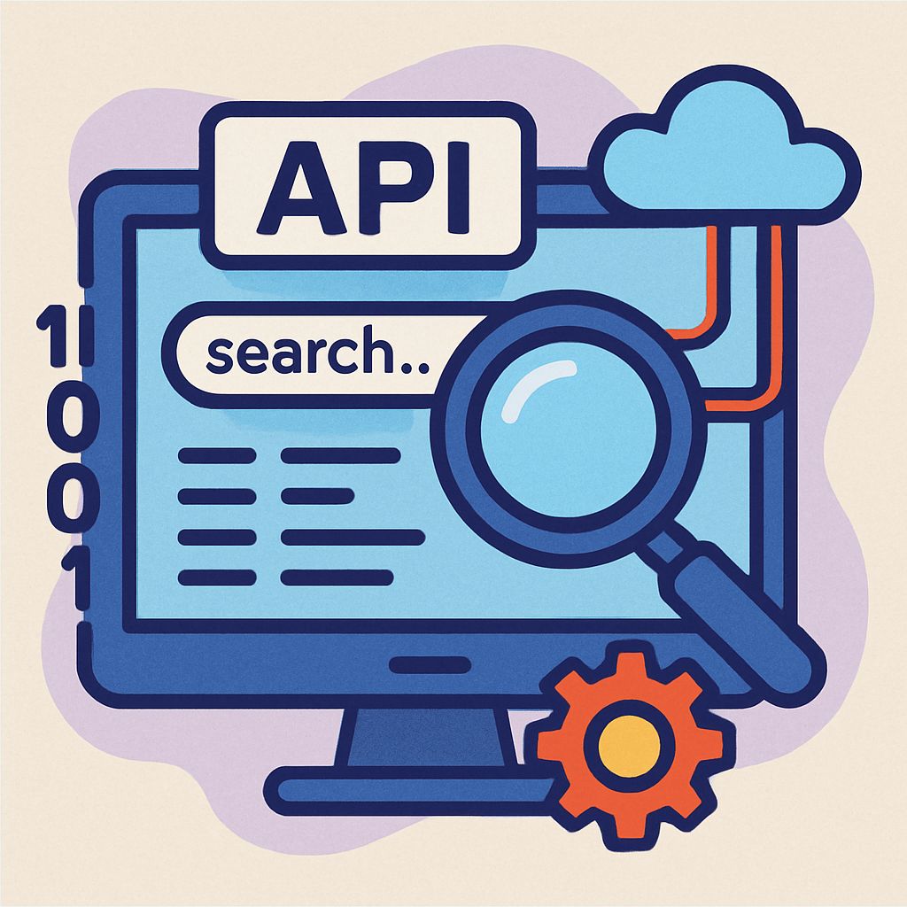 An illustration of an API search engine in action