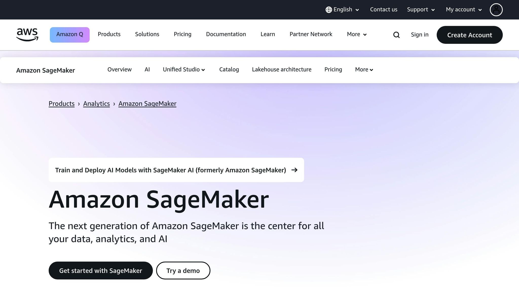 Amazon SageMaker