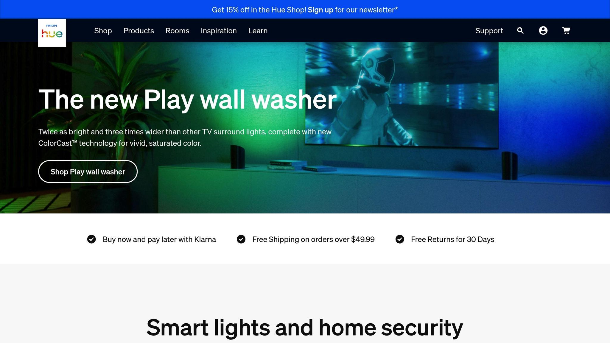 Philips Hue White and Color Ambiance smart LED bulb product photo