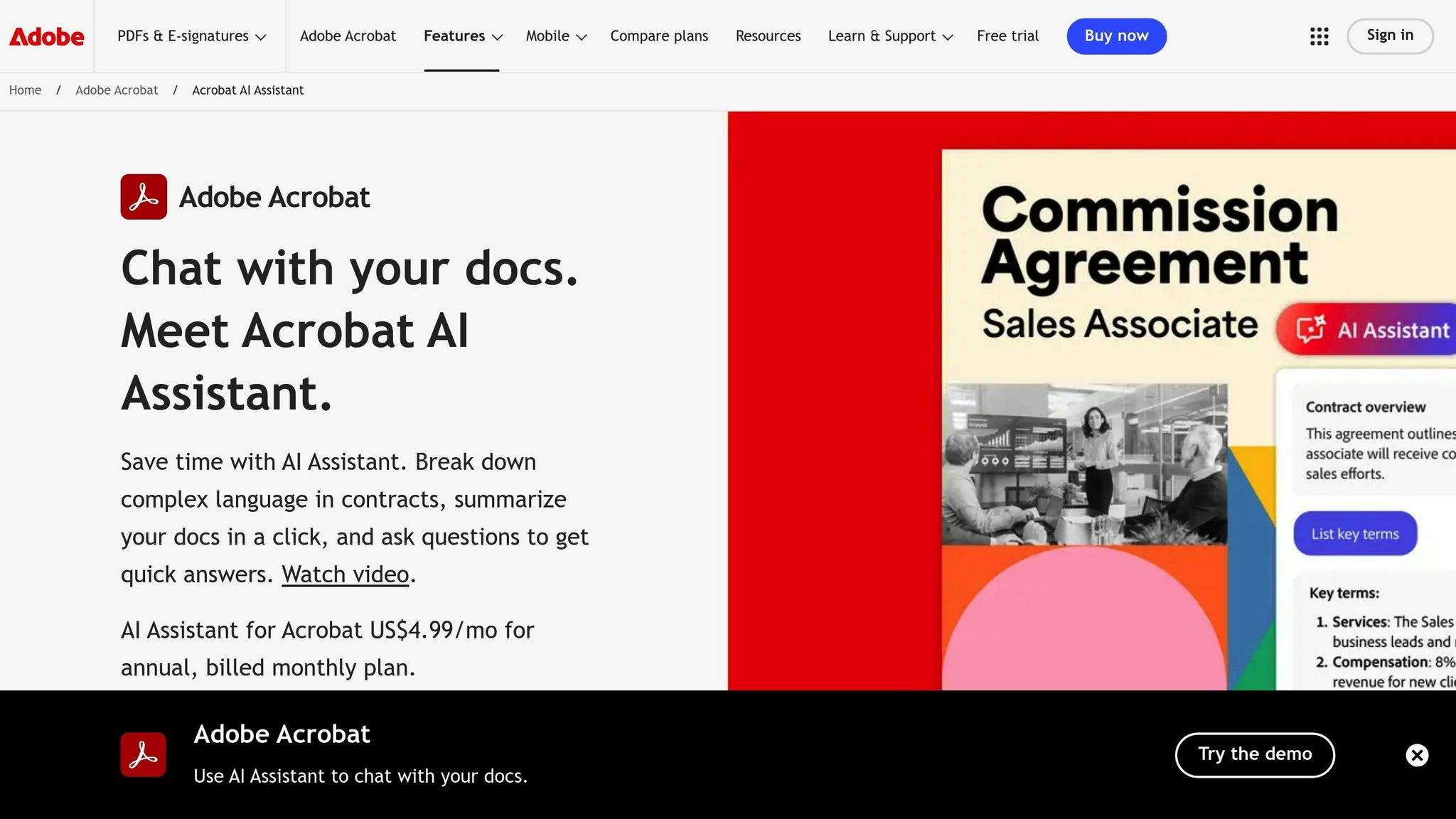 Adobe Acrobat AI Assistant