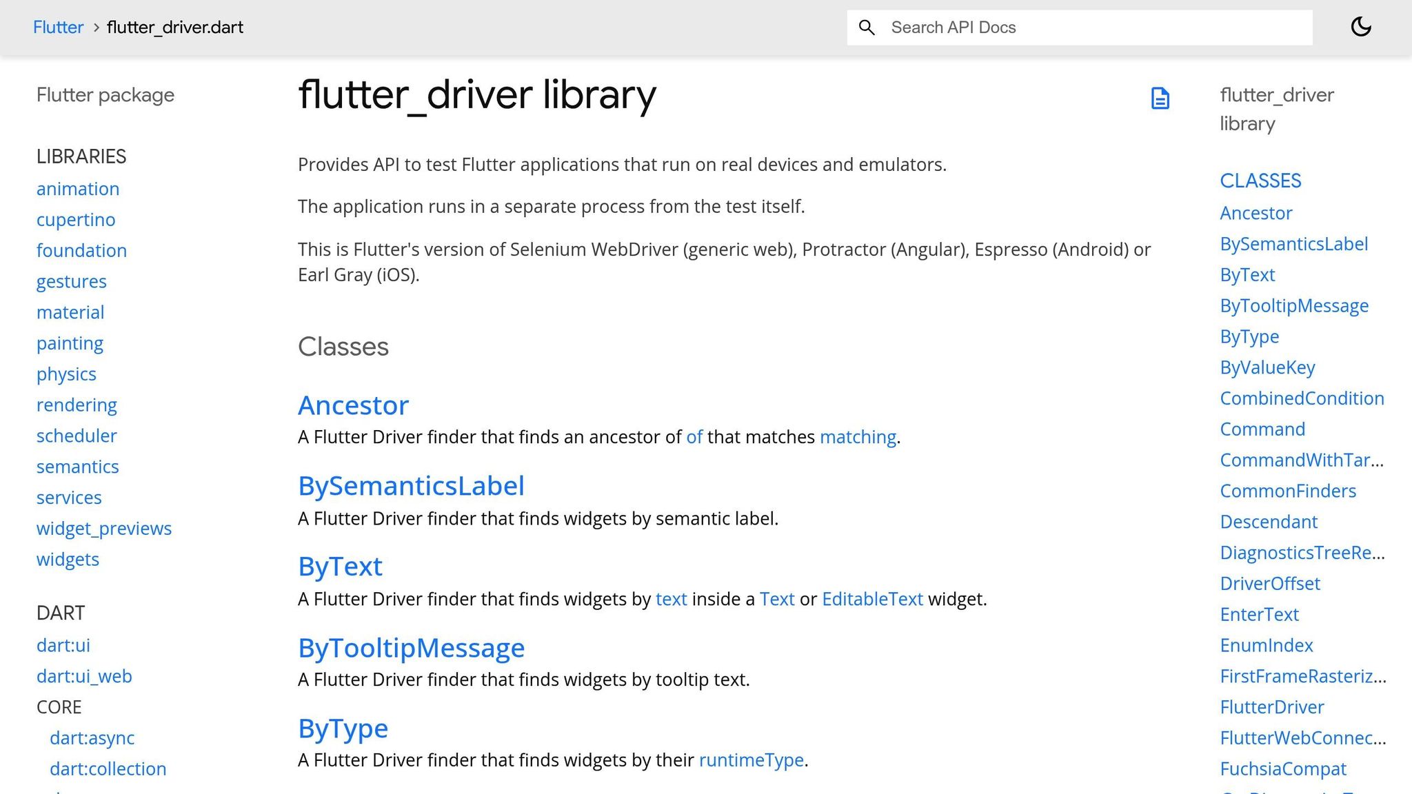 Flutter Driver