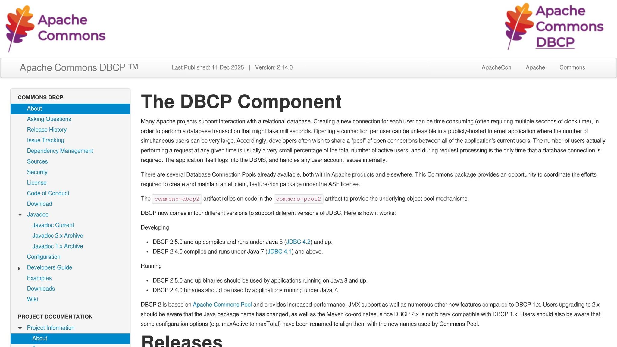 Apache DBCP2