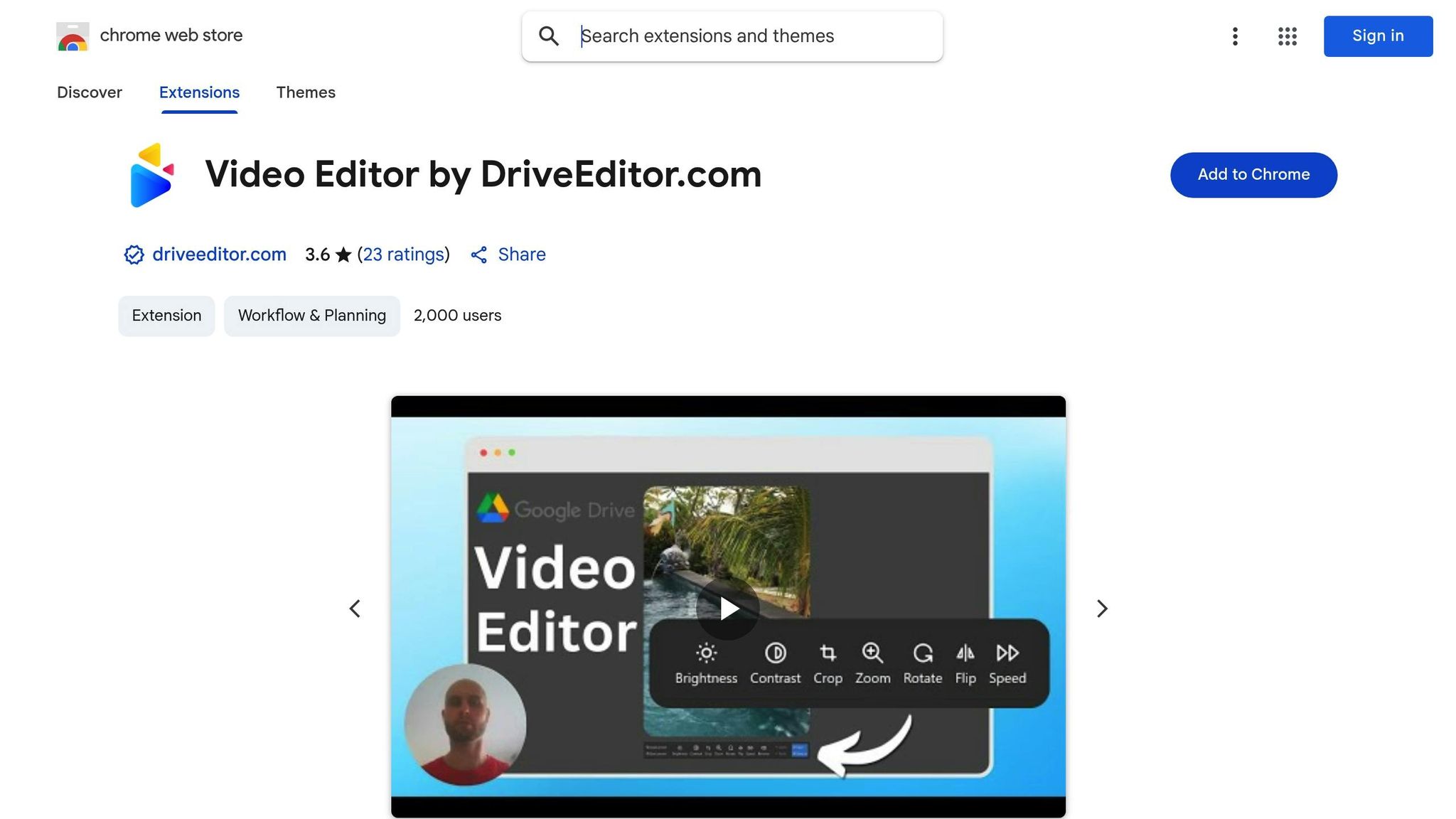 Google Drive Video Editor