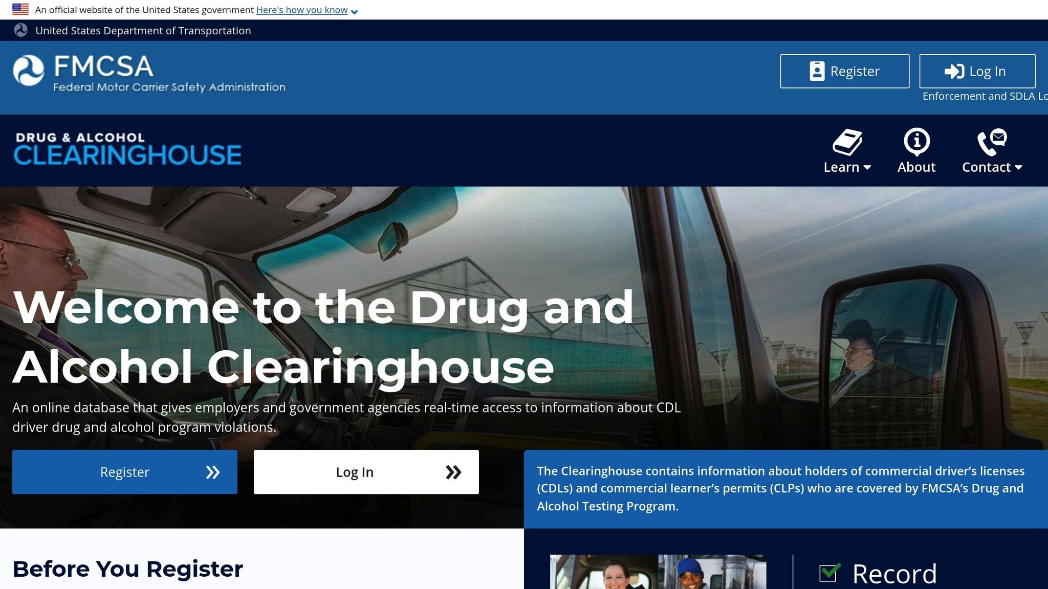 FMCSA Clearinghouse