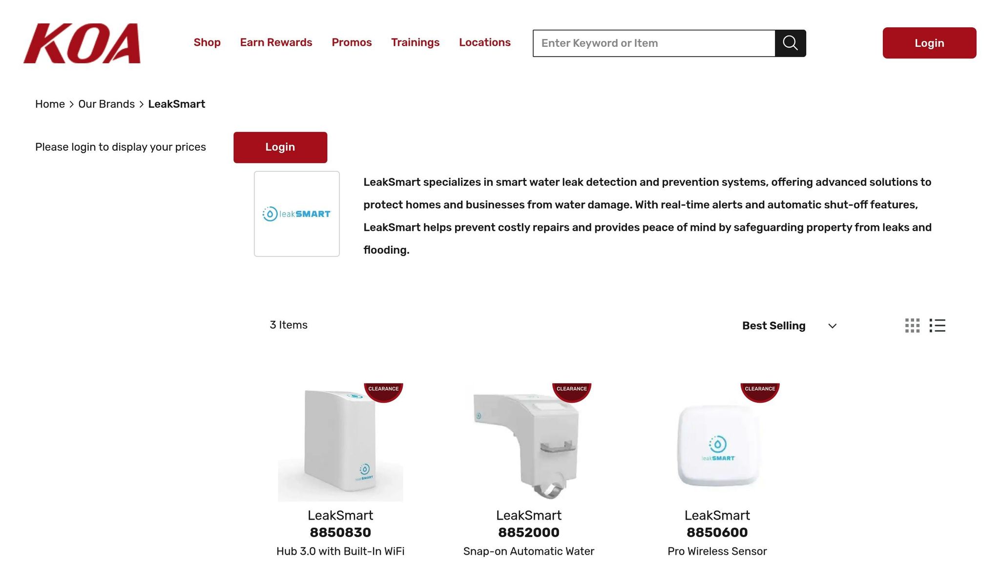 LeakSmart Water Leak Detection System