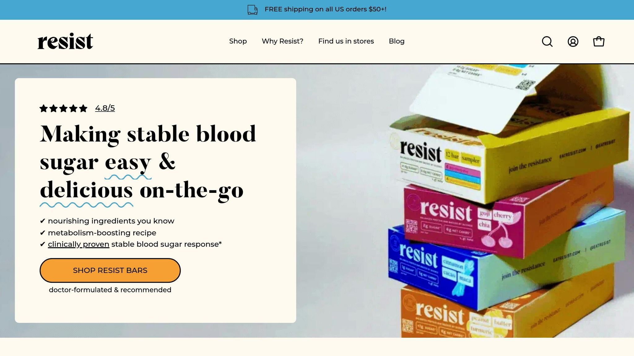 Resist Nutrition Protein Bars