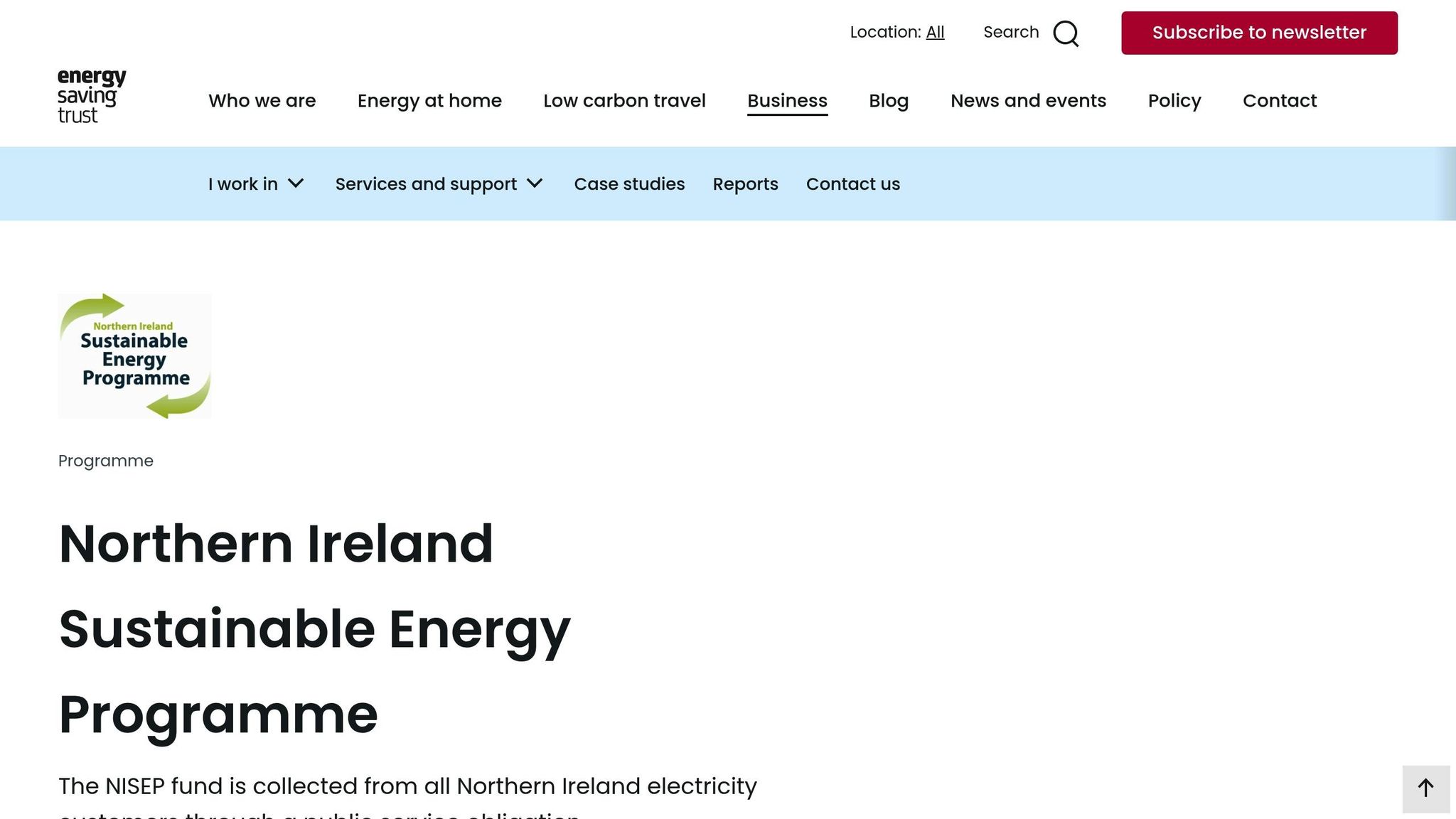 Northern Ireland Sustainable Energy Programme