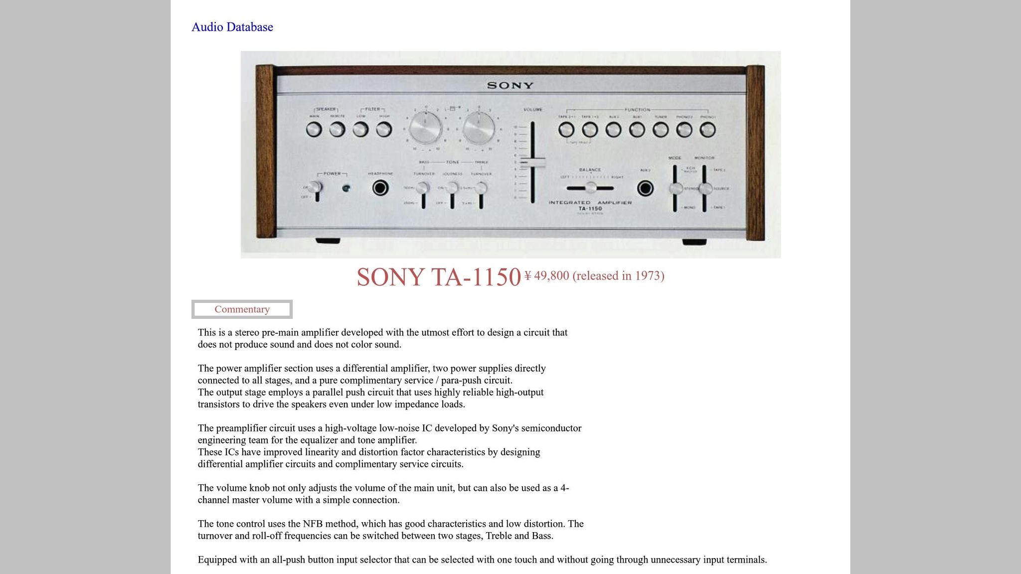 Sony TA1150