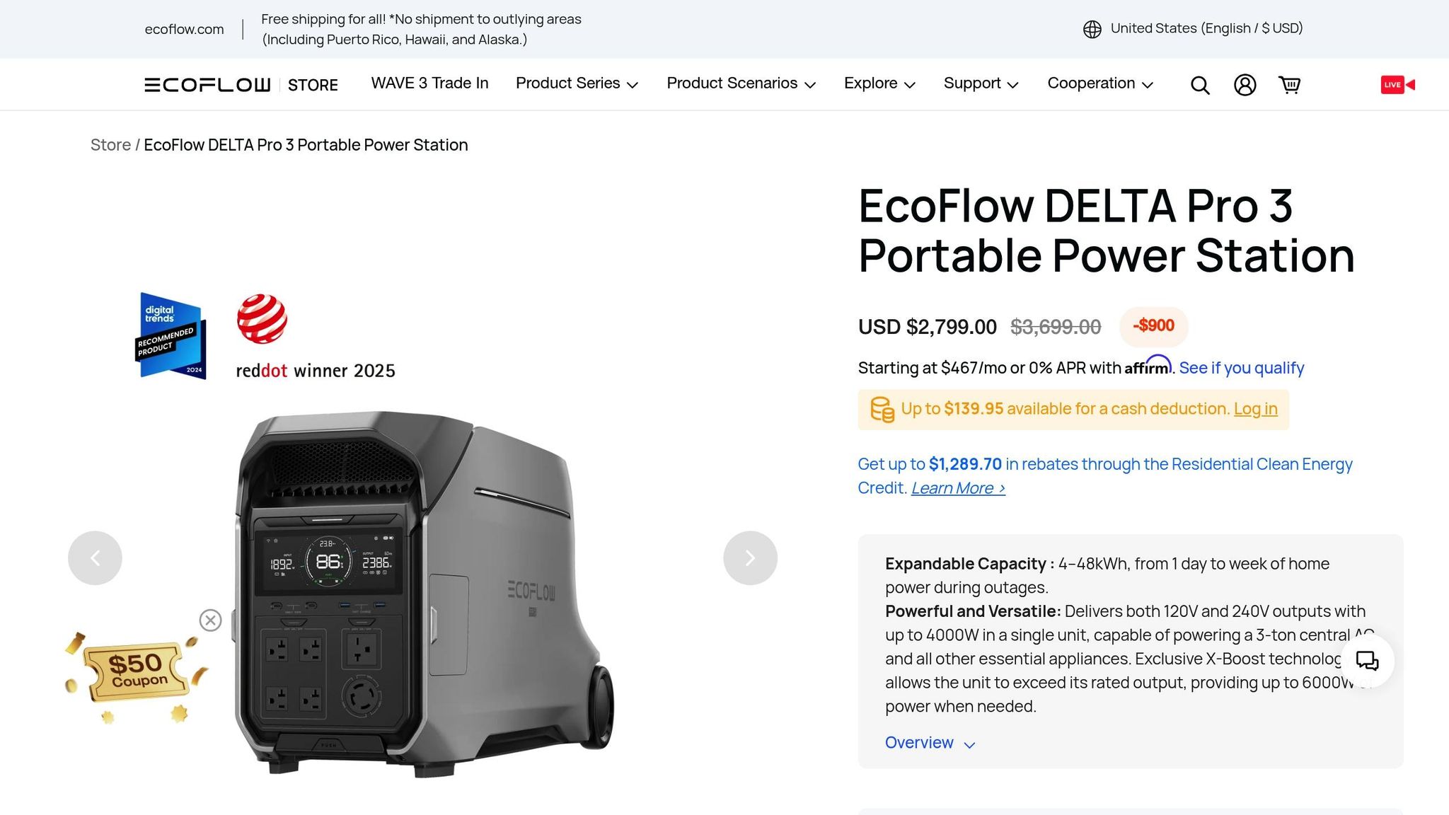 EcoFlow DELTA Pro 3